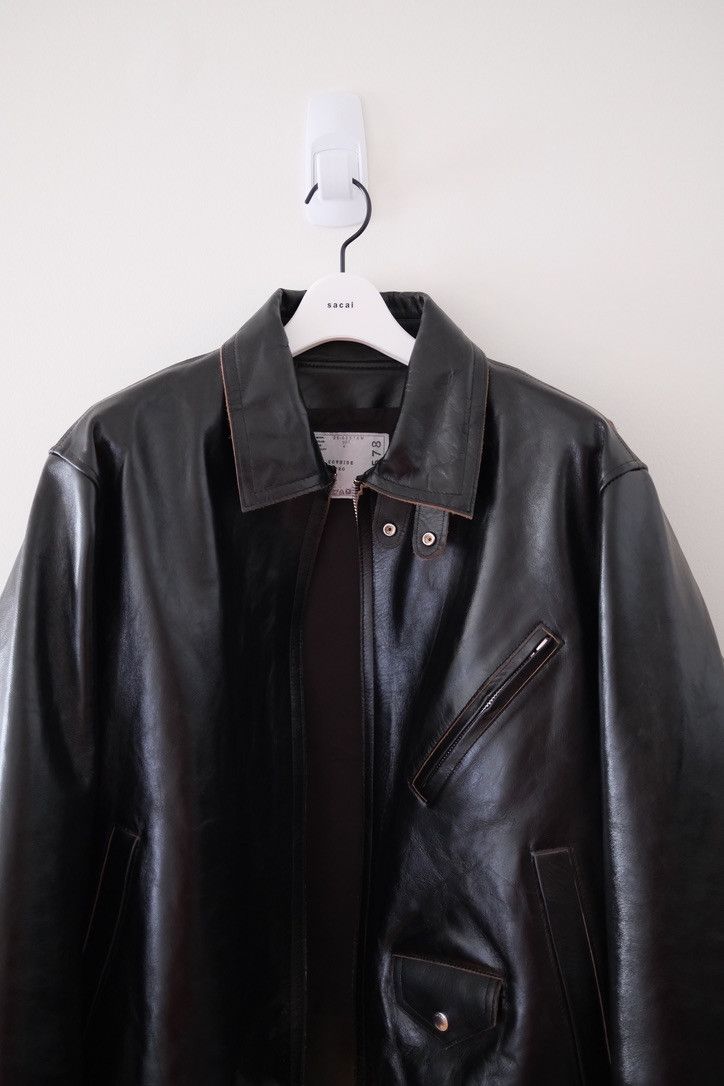 Sacai SS25 Leather Jacket Size US XL / EU 56 / 4 - 3 Thumbnail