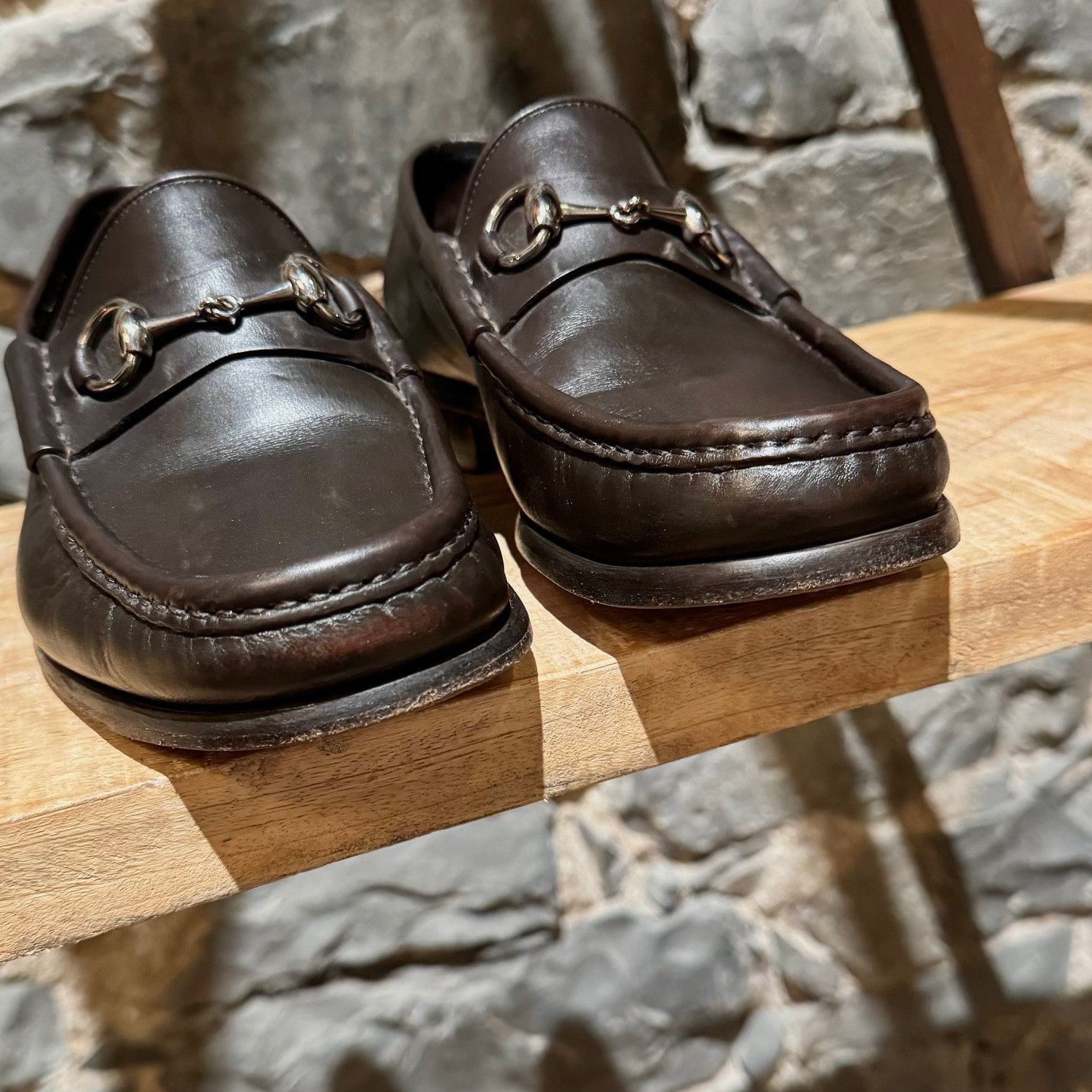 Gucci Gucci Brown Leather Horsebit Loafers Size US 9 / EU 42 - 4 Thumbnail