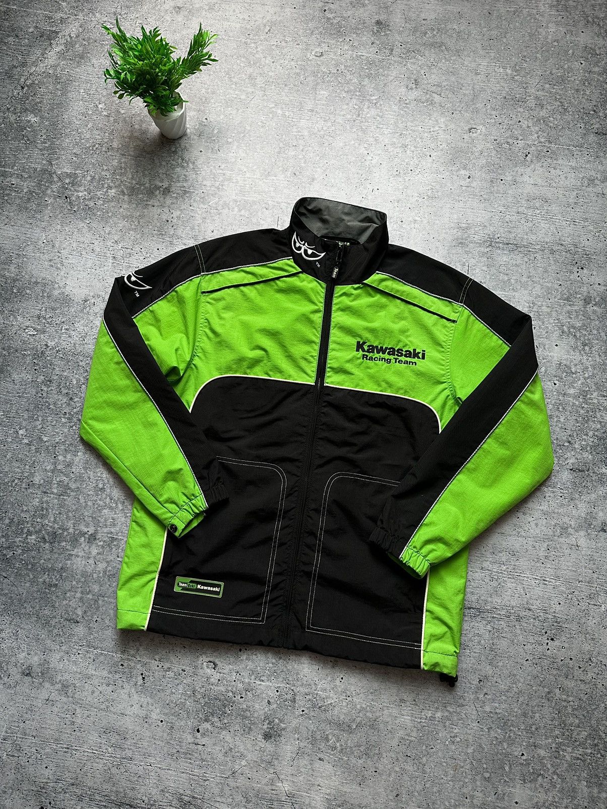 Other Vintage Kawasaki Team Eckl 2003 Racing Motogp Jacket Size US S / EU 44-46 / 1 - 4 Thumbnail