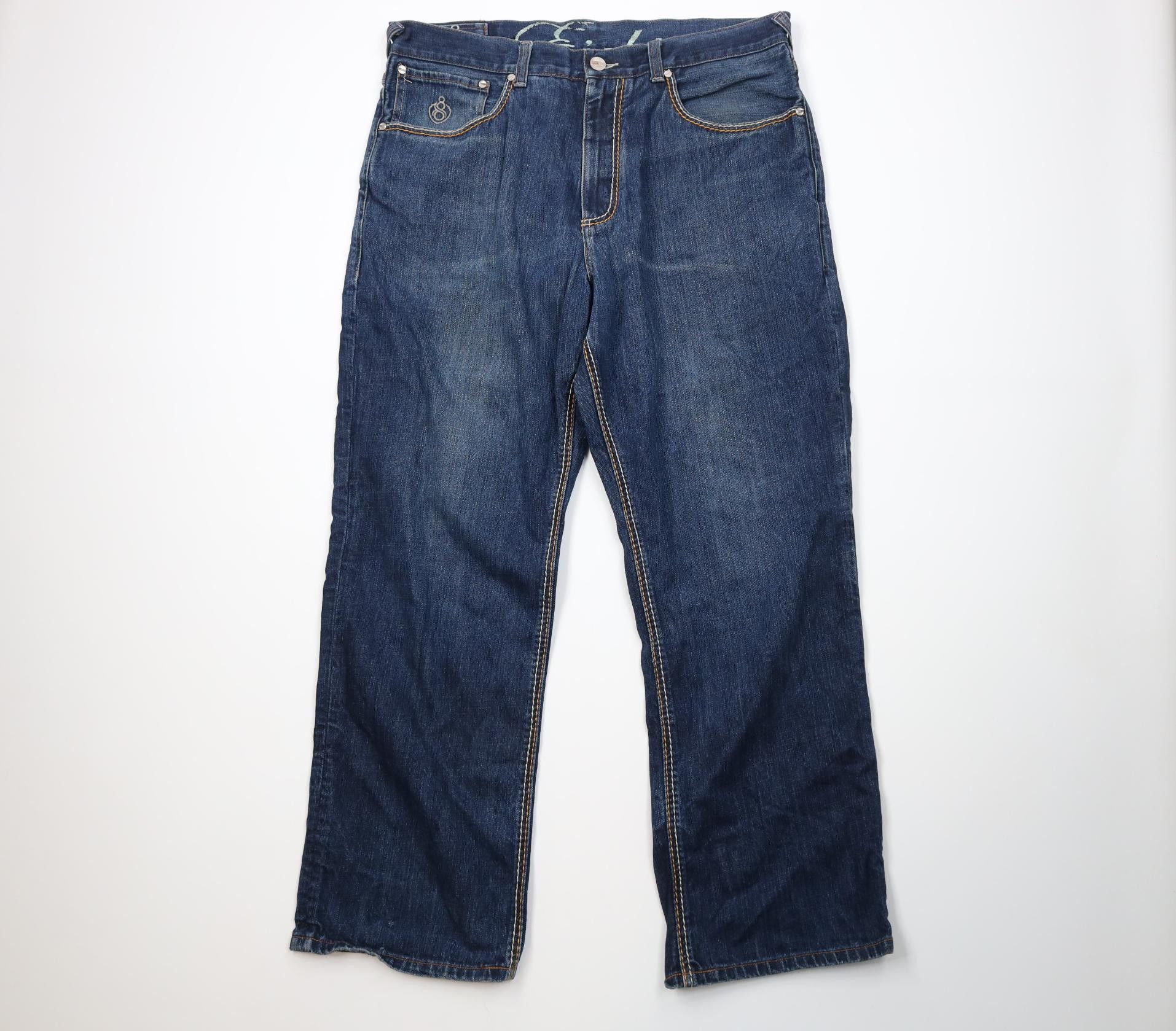 Vintage Vintage Y2K Streetwear Wide Leg Leaf Skateboard Denim Jeans Size US 40 / EU 56 - 1 Thumbnail