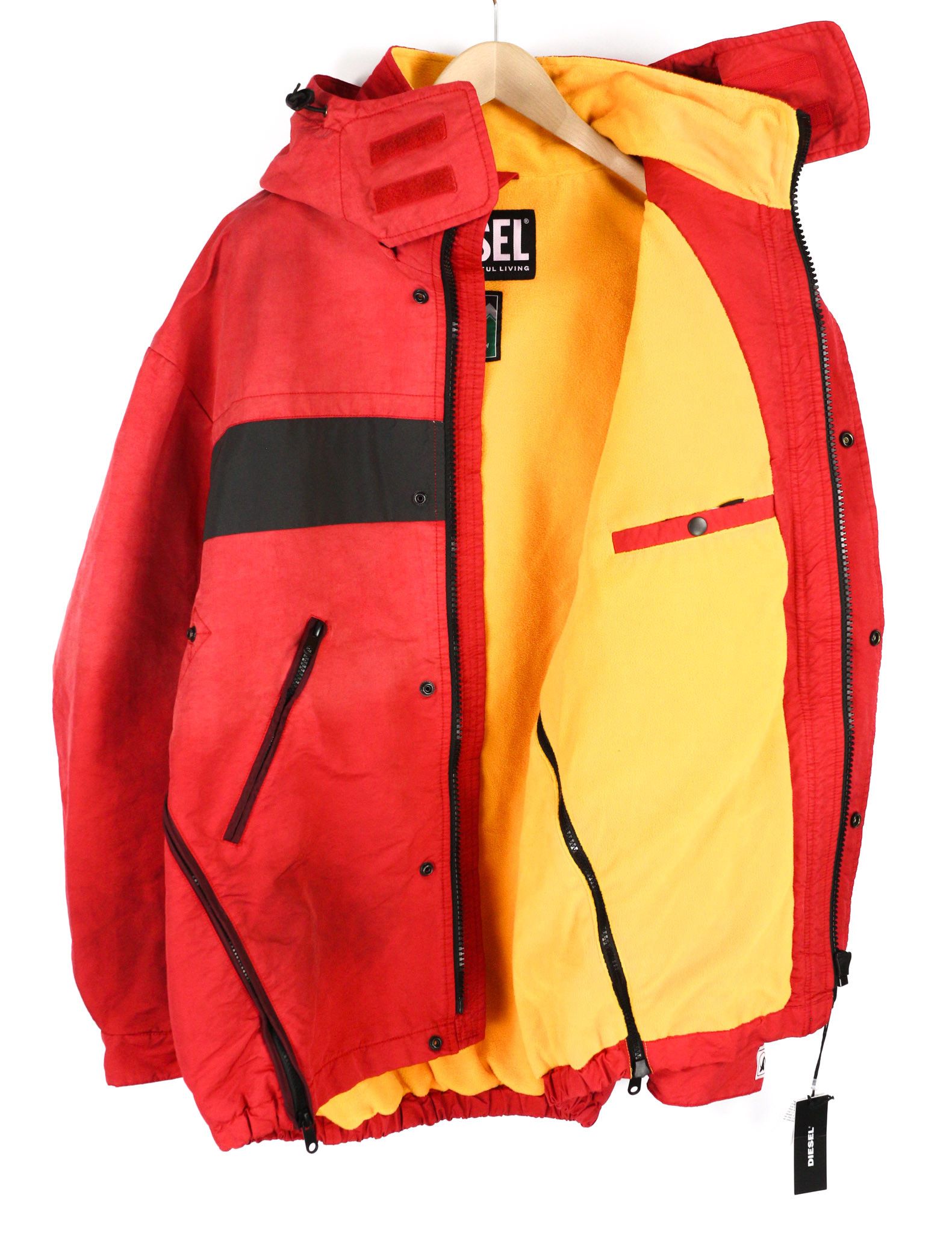 Diesel W-TRODD XL Oversized Fleece Lined Hooded Zip Jacket 40059 Size US XL / EU 56 / 4 - 4 Thumbnail