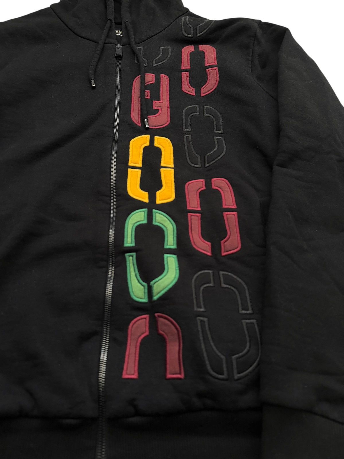 Fendi $1800 Embroidered Chain FF Zip Heavy Hoodie Size US XXL / EU 58 / 5 - 3 Thumbnail