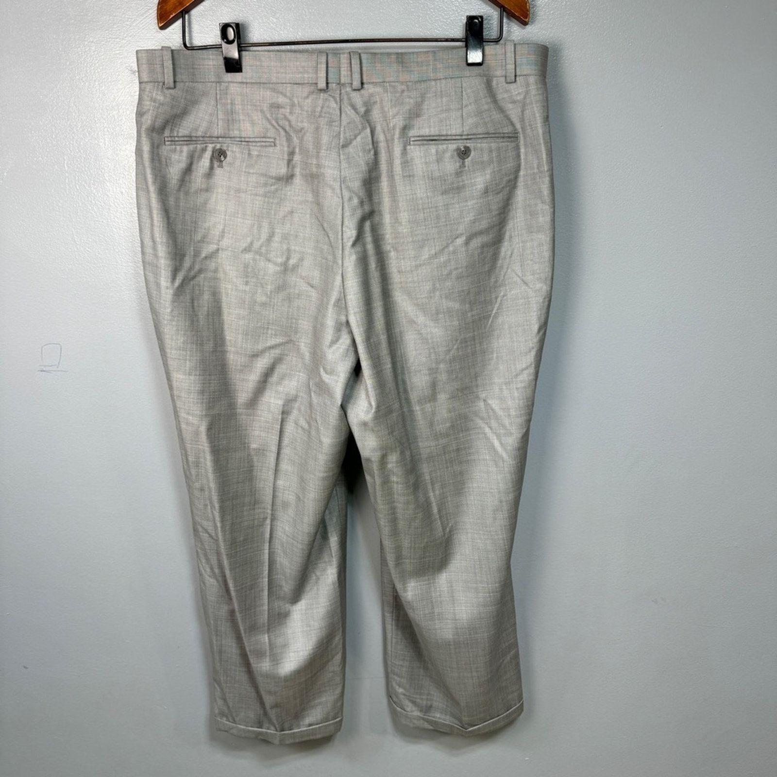 Tasso Elba Tasso Elba Men’s Summer Wool Pants sz 40 Pleated Front D412 Size US 40 / EU 56 - 3 Thumbnail