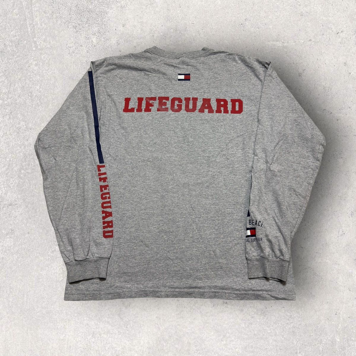 Anvil Tommy Hilfiger Vintage Vintage Tommy Hilfiger Jones Beach Lifeguard long sleeve tee Grailed