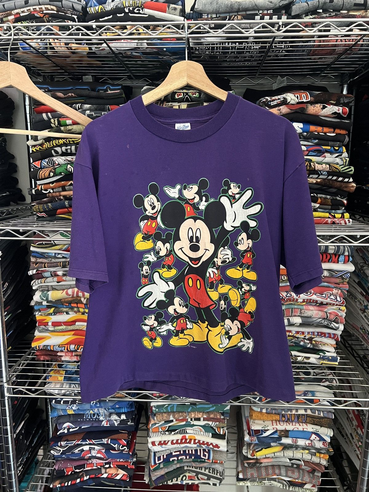 Disney 80s Mickey Mouse Collage Tee Size US L / EU 52-54 / 3 - 1 Thumbnail