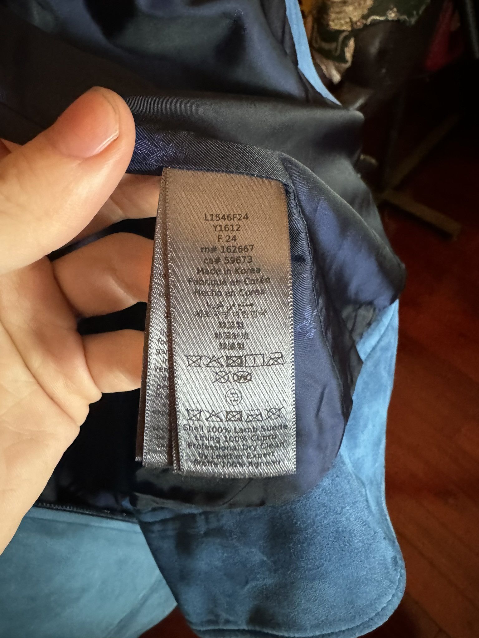 John Varvatos $2498 JOHN VARVATOS Blue Steel ROCKAWAY Suede Jacket sz 48 Size US M / EU 48-50 / 2 - 10 Thumbnail