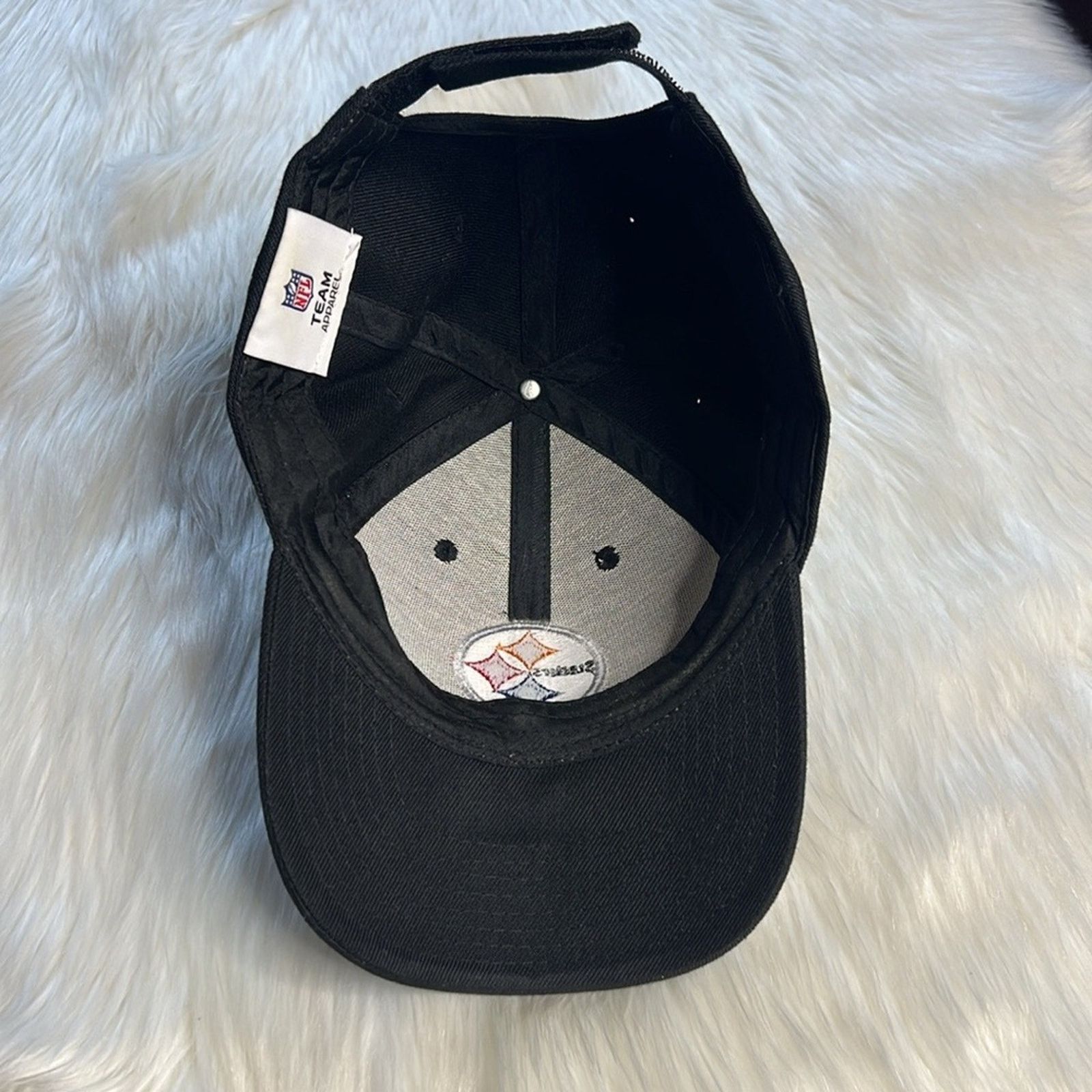 NFL Pittsburgh Steelers Black Logo Hat Size ONE SIZE - 4 Thumbnail