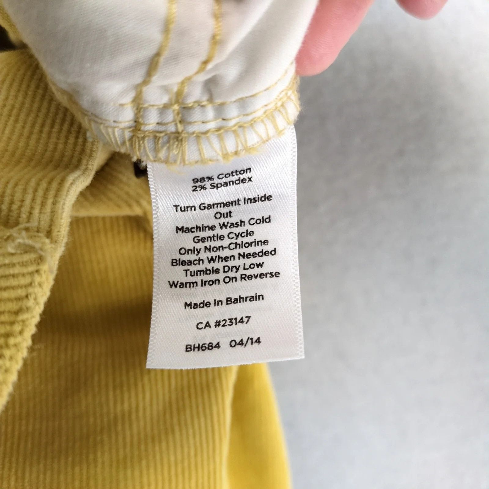 Other Talbots Heritage Gold Corduroy Pants Women's 4 Petite 28x28" Size 27" / US 4 / IT 40 - 4 Thumbnail