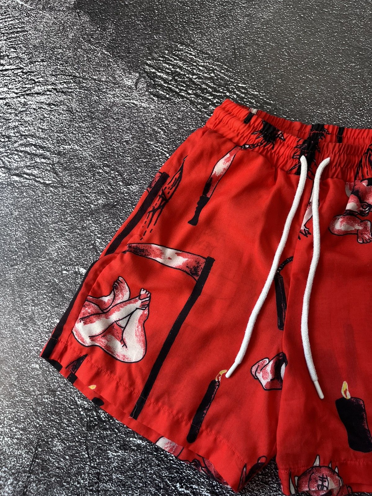 Drop Dead Clothing Rare Drop Dead Monster Devil Kids Swim Shorts Size S Size US 30 / EU 46 - 4 Thumbnail