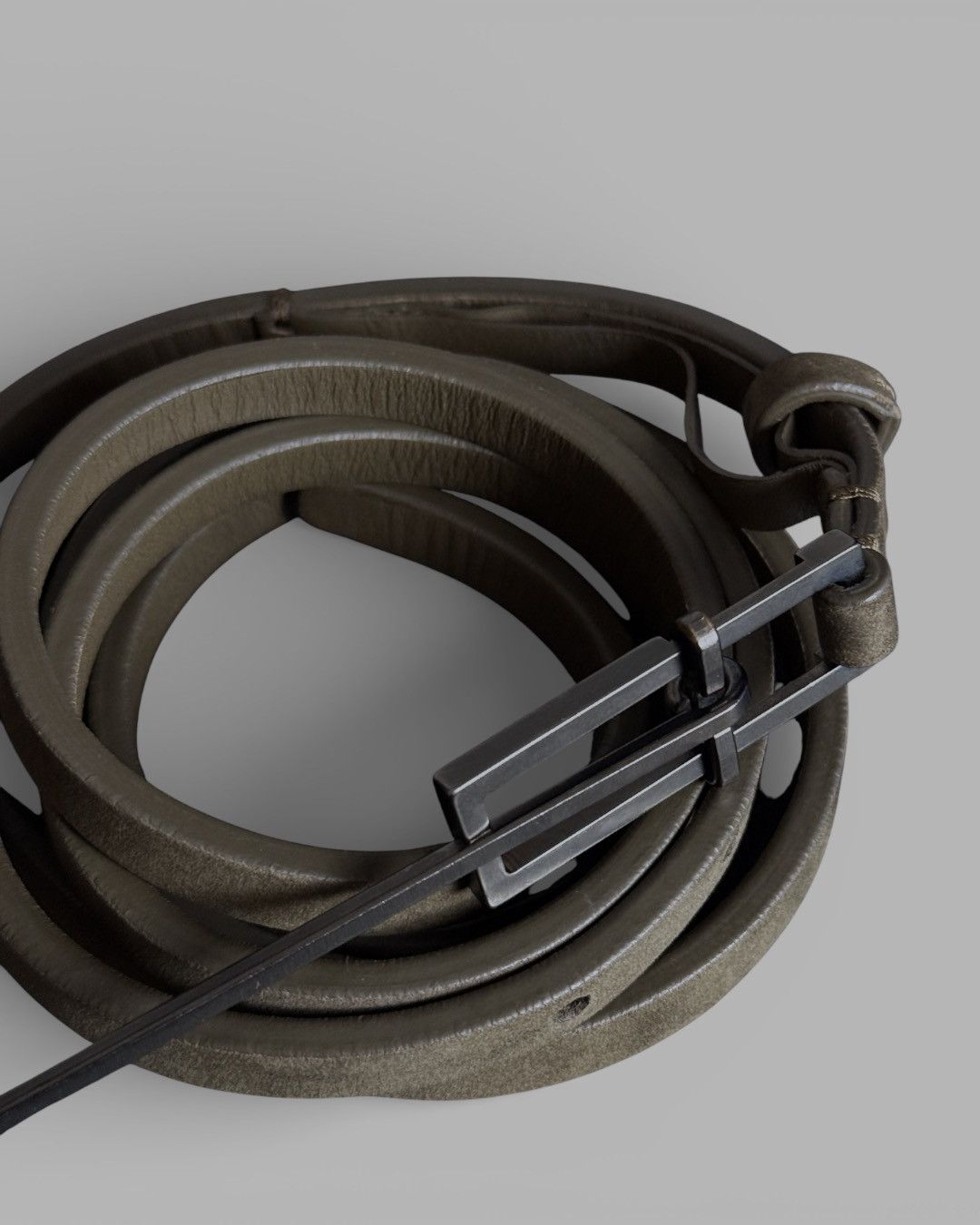 Haider Ackermann Haider Ackermann Double Wrap Thin Designer Leather Belt Size ONE SIZE - 15 Thumbnail