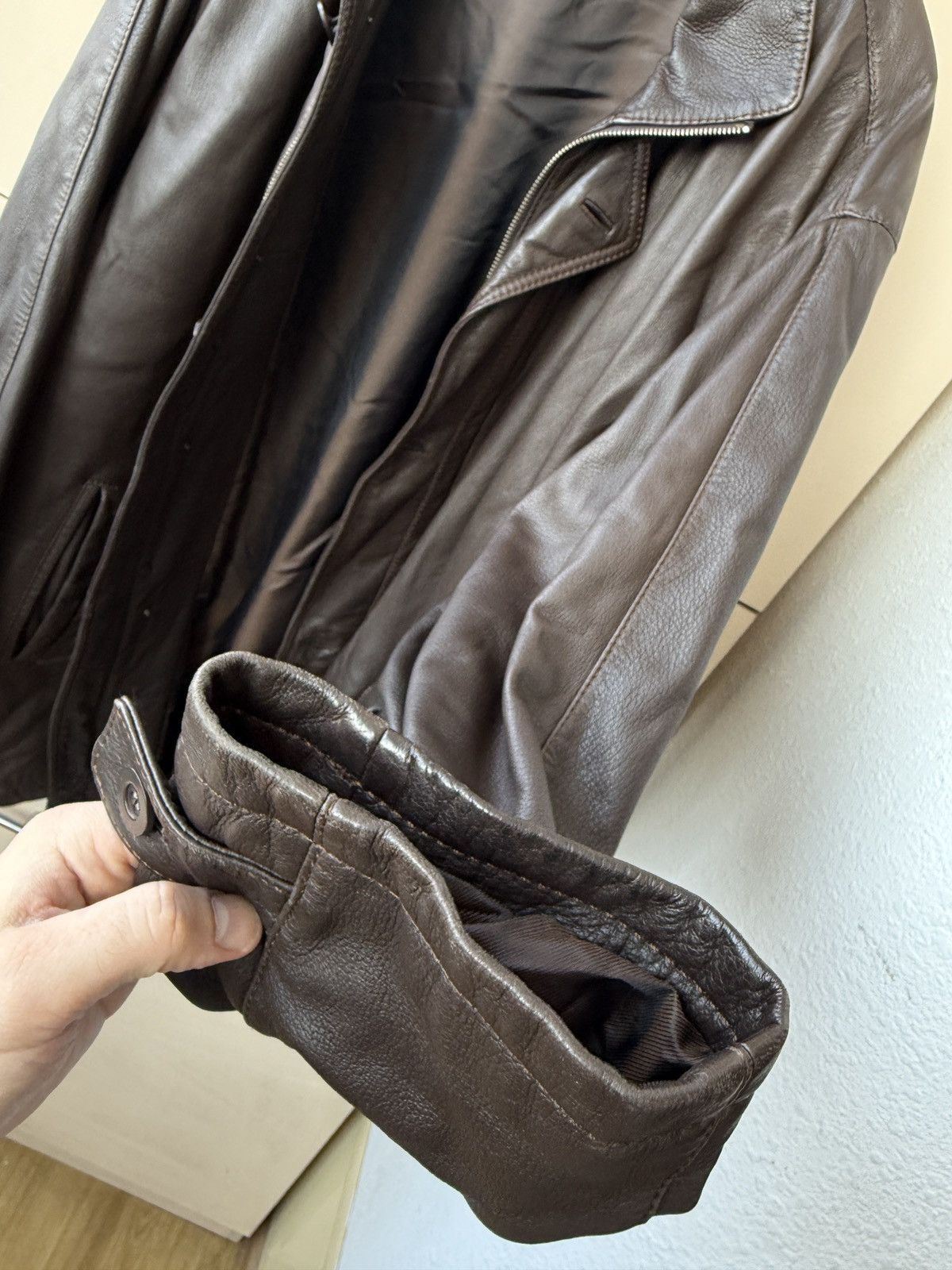 Genuine Leather Echt Leder Deer leather jacket brown Size US XXL / EU 58 / 5 - 11 Thumbnail