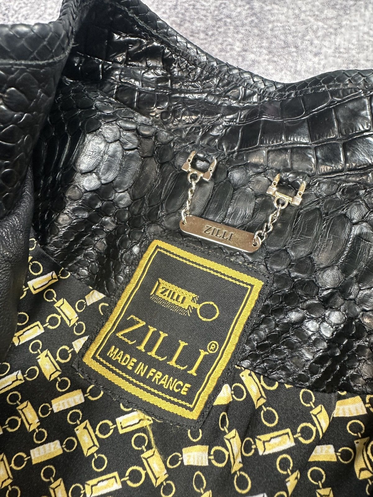 Zilli Vintage Zilli Real Python Leather Luxury Style Bomber 50 US Size US M / EU 48-50 / 2 - 9 Thumbnail