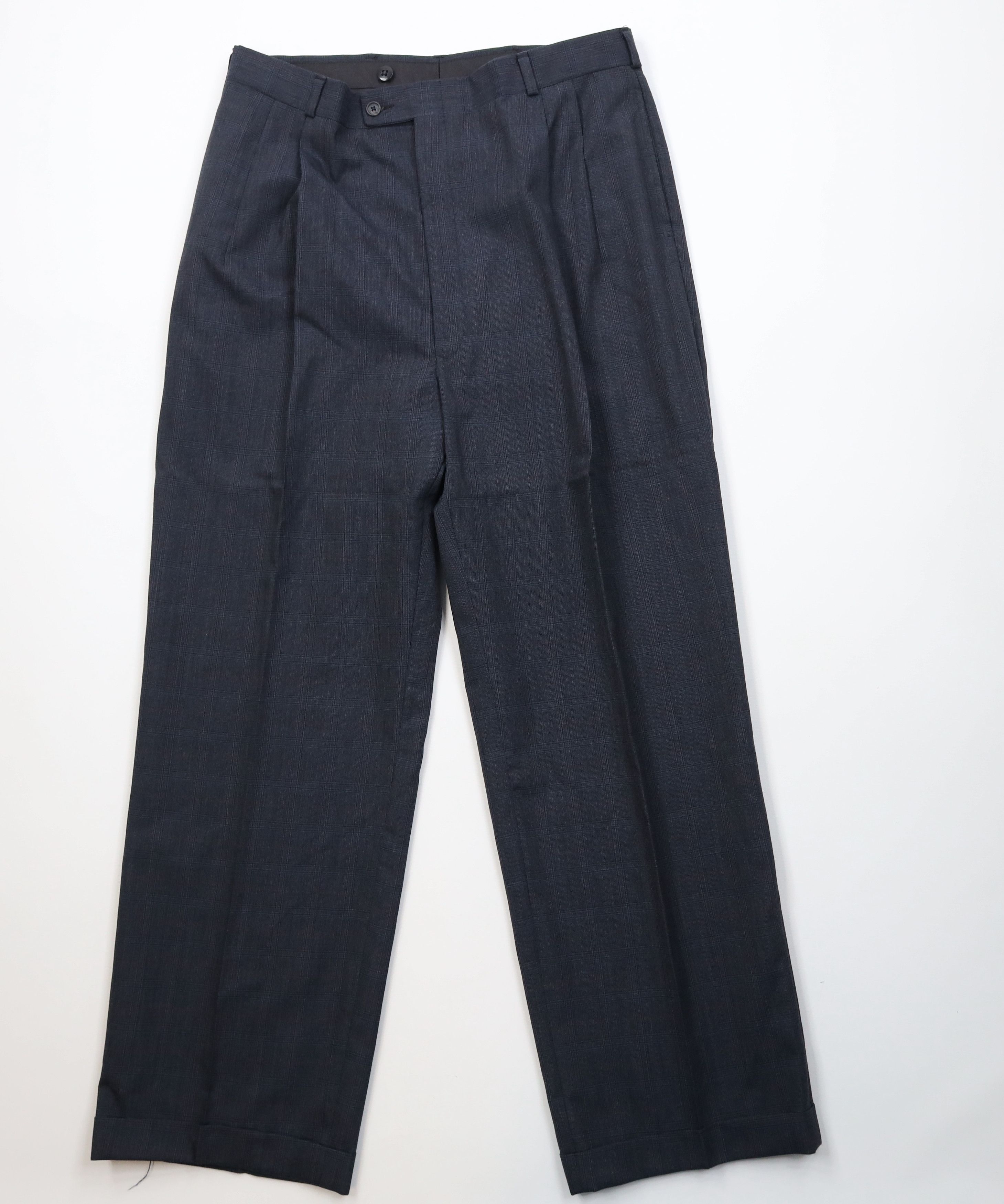Vintage Vintage 70s Streetwear Wool Wide Leg Chino Pants Plaid USA Size US 34 / EU 50 - 1 Thumbnail