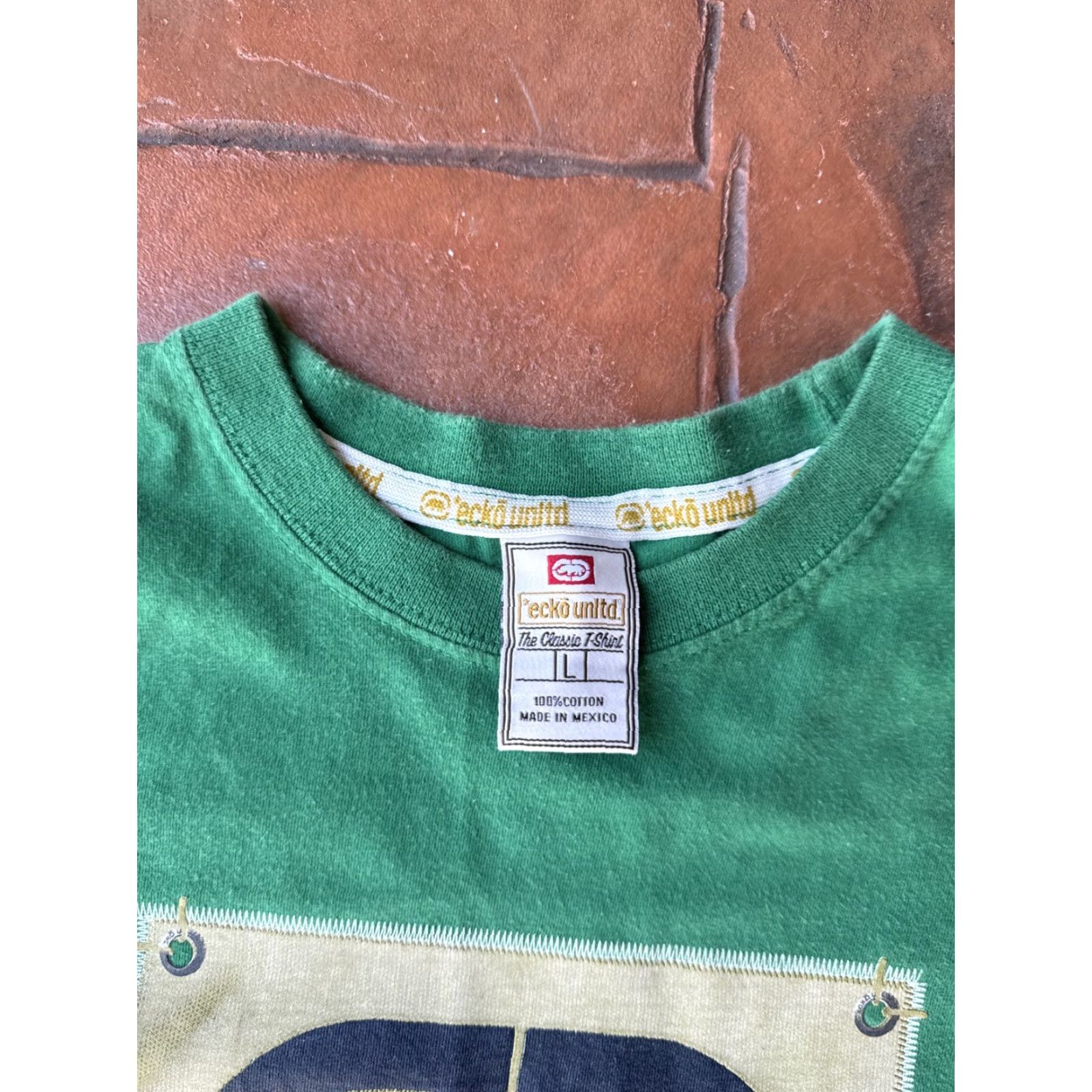 Ecko Unltd. VINTAGE Ecko Unltd Rhino T-Shirt Large Mens Crew Neck Short Sleeve Green Cotton Logo 90s Hip Hop Size US L / EU 52-54 / 3 - 2 Thumbnail