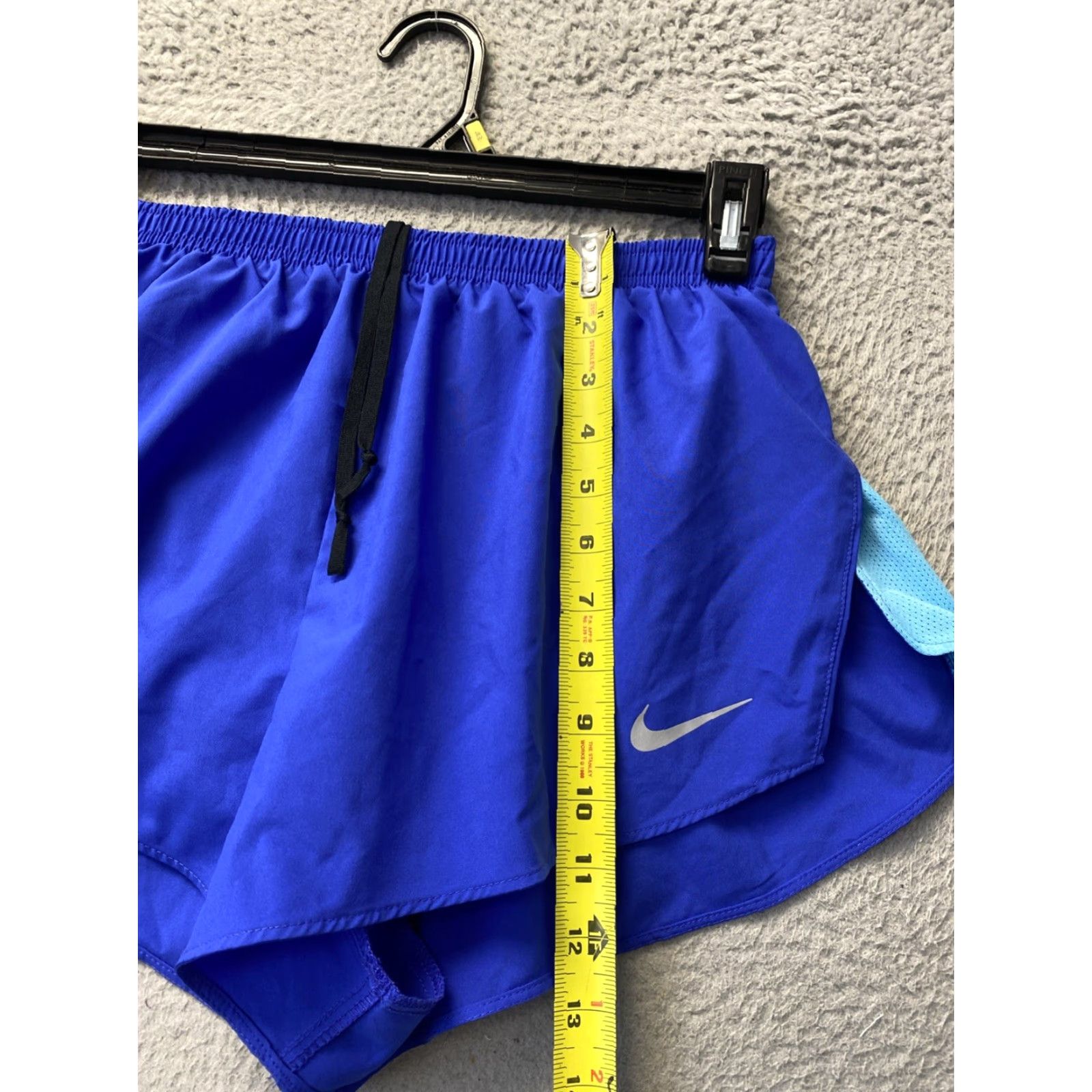Nike Nike Dri-Fit Running Shorts Women L Blue Lined Elastic Drawstring 126-42 Size 36" / US 14 / IT 50 - 7 Thumbnail