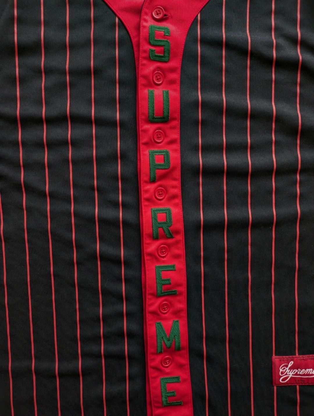 Supreme Supreme Vertical Logo Baseball Jersey Size US XL / EU 56 / 4 - 3 Thumbnail