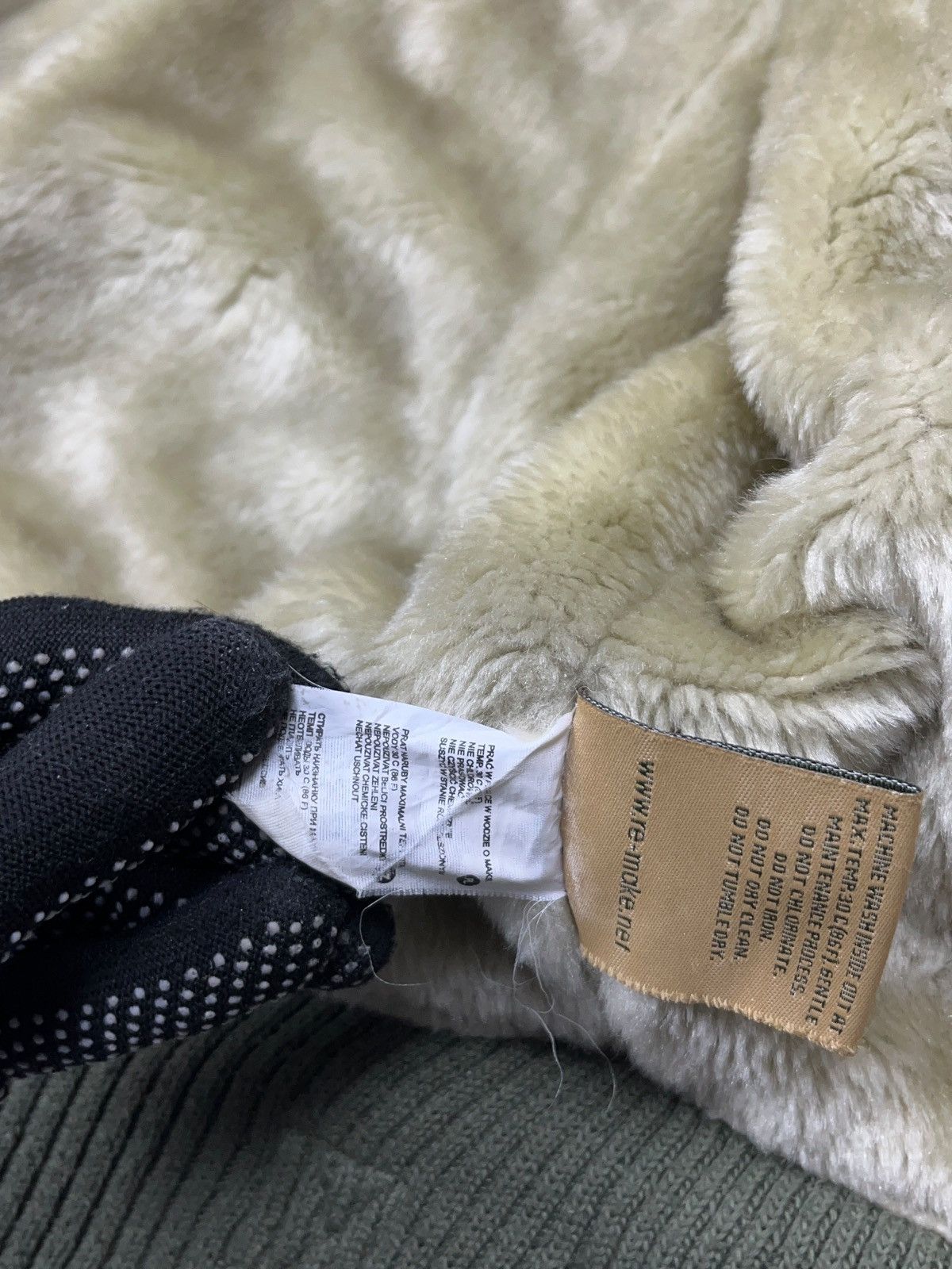 If Six Was Nine Vintage y2k Cropped Faux Fur Alaska Bomber Jacket Washed Size XS / US 0-2 / IT 36-38 - 12 Thumbnail