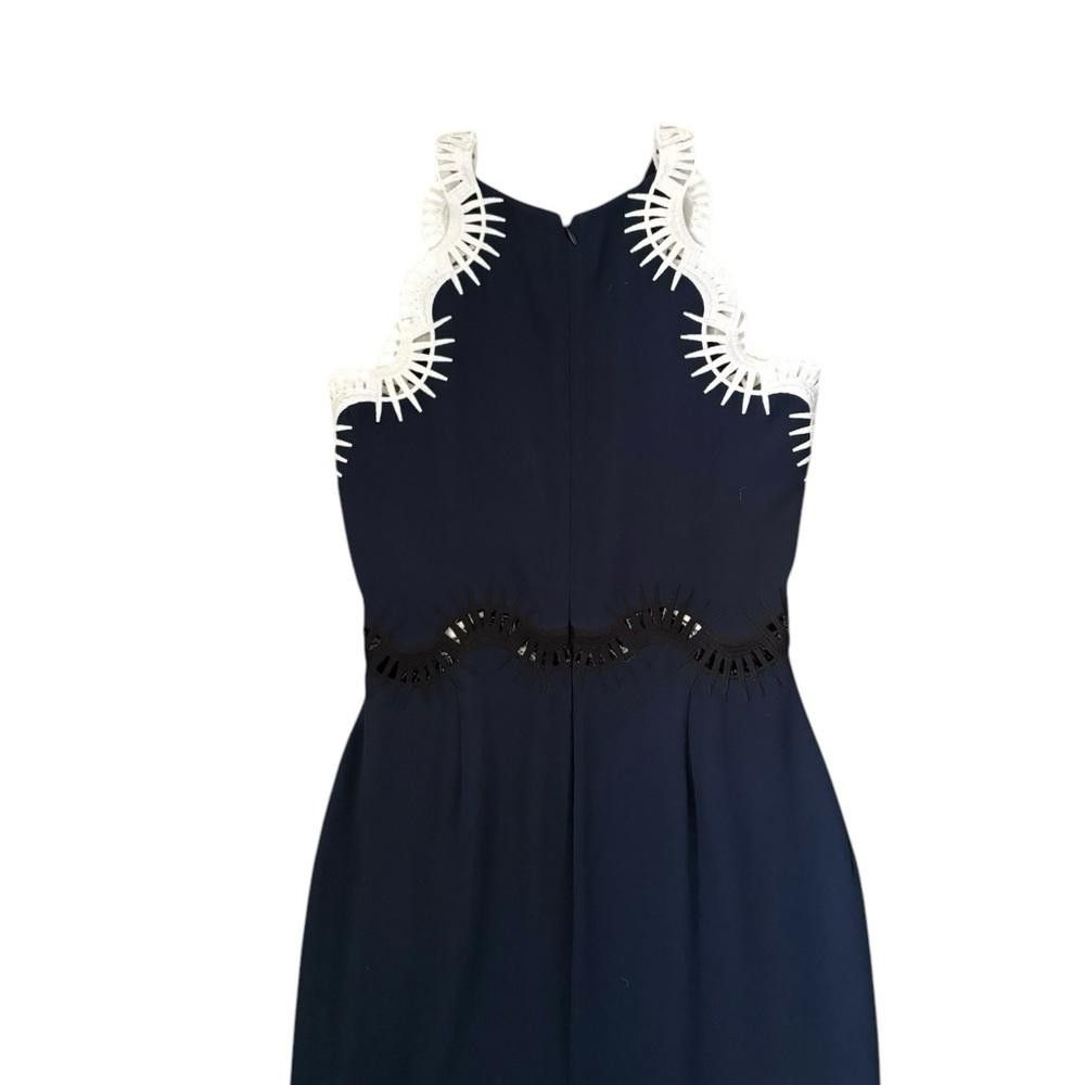 Jonathan Simkhai Jonathan Simkhai Embroidered Navy Mesh Midi Dress Size 6 Size M / US 6-8 / IT 42-44 - 12 Thumbnail