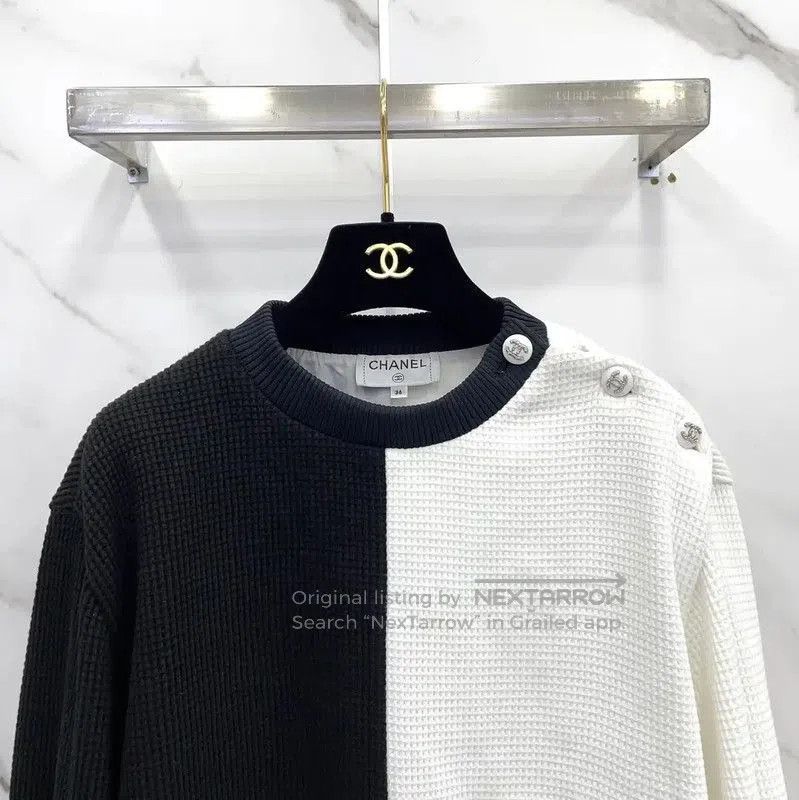 Chanel Chanel Color Block Long Sleeve Sweatshirt . Size S / US 4 / IT 40 - 2 Thumbnail