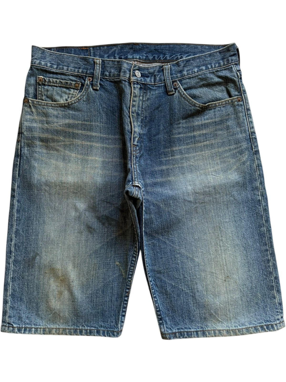 Levi's Vintage 90s Levis 534 Mud Wash Loose Jean Shorts Jorts Size US 34 / EU 50 - 1 Thumbnail