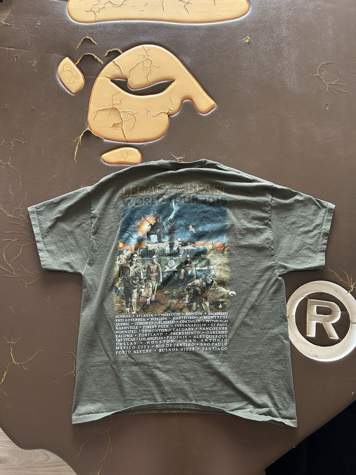 Iron Maiden Iron Maiden Tour tee vintage Rock Band Size US XL / EU 56 / 4 - 2 Thumbnail