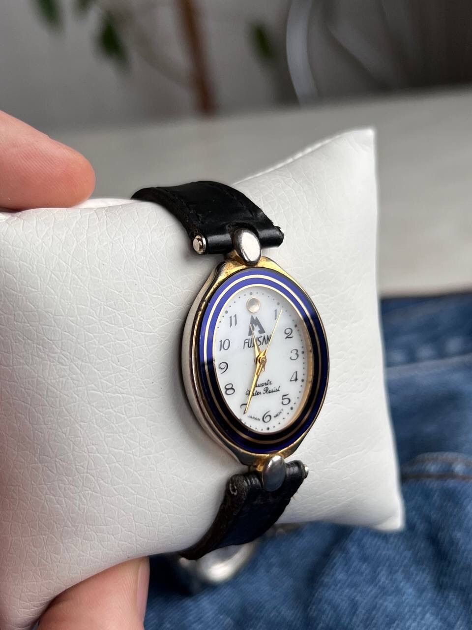 Vintage Futuristic Vintage Japanese Style Bracelet Leather Watch 90s Size ONE SIZE - 5 Thumbnail