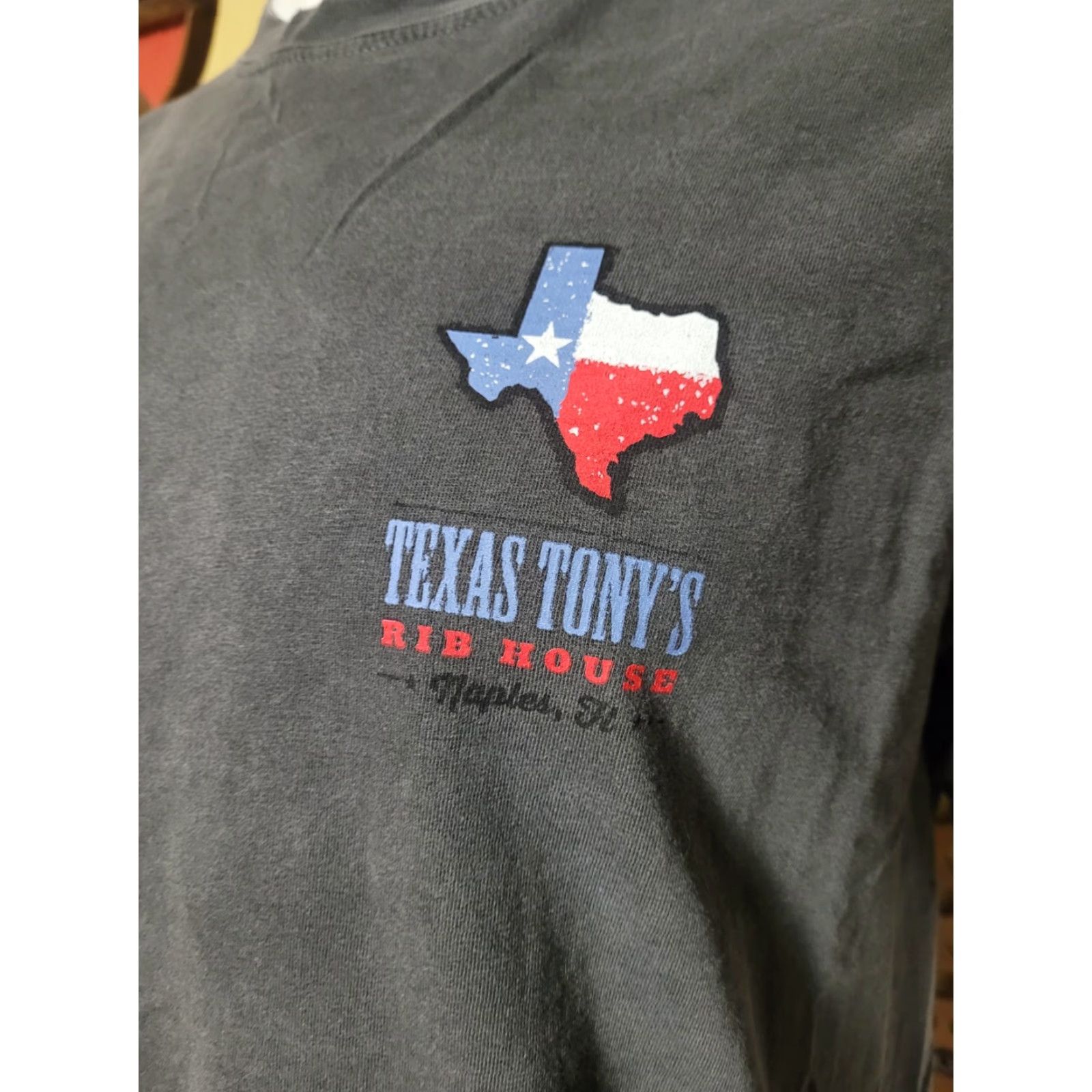 Comfort Colors Texas Tony's Rib House Naples FL T Shirt Large Gray Comfort Colors 100% Cotton Men Crew Neck Short Sleeve Restaurant Florida 90s? Size US L / EU 52-54 / 3 - 2 Thumbnail