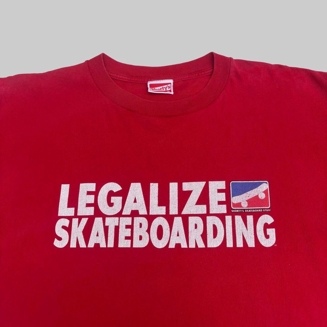 Shorty's Skateboards × Vintage Shorty’s Skateboards 1990 90s Vintage Legalize Skate T-Shirt Size US XL / EU 56 / 4 - 2 Thumbnail