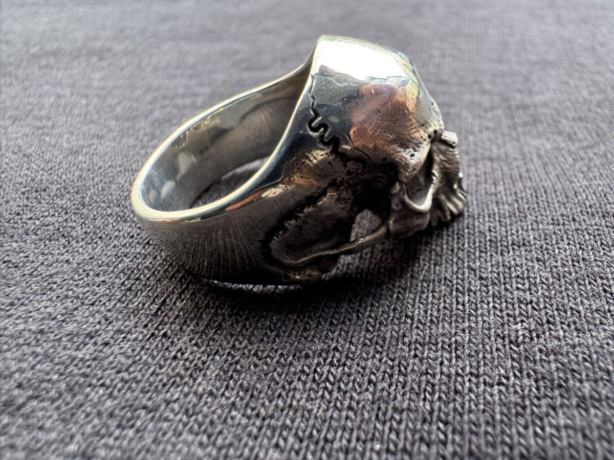 Other Ape Object Sterling Silver Skull Ring - Half-Jaw Design Size ONE SIZE - 2 Thumbnail