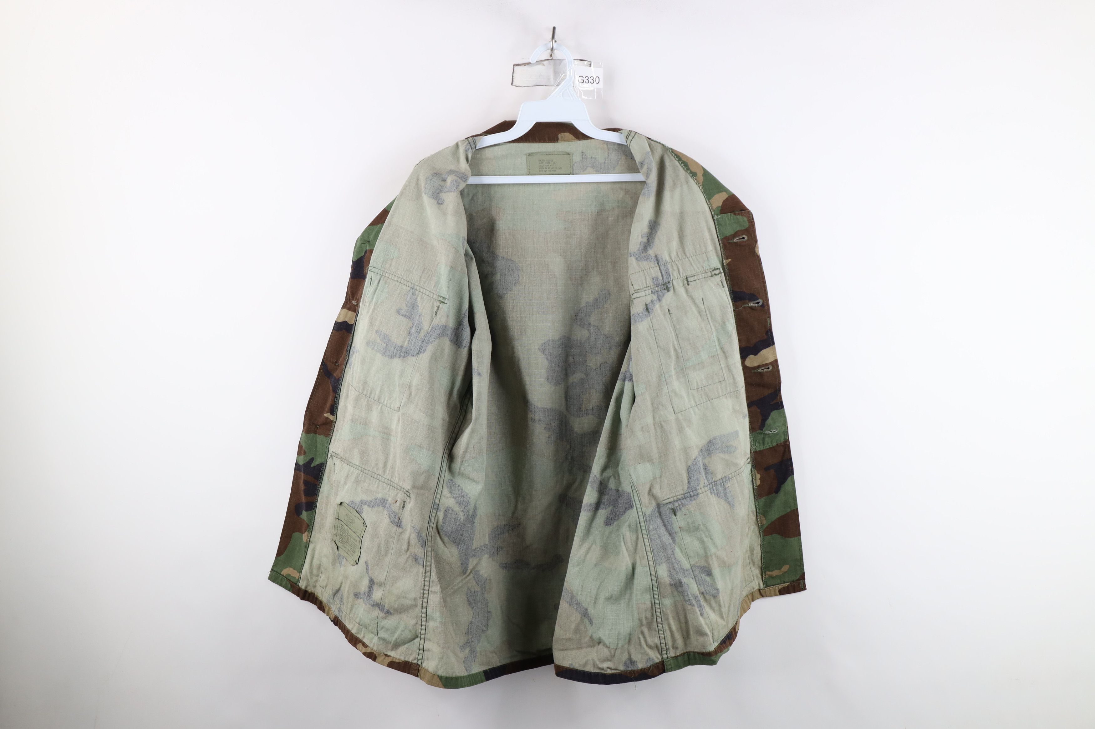 Vintage Vintage 90s Military Woodland Camouflage Combat Jacket USA Size US M / EU 48-50 / 2 - 11 Thumbnail