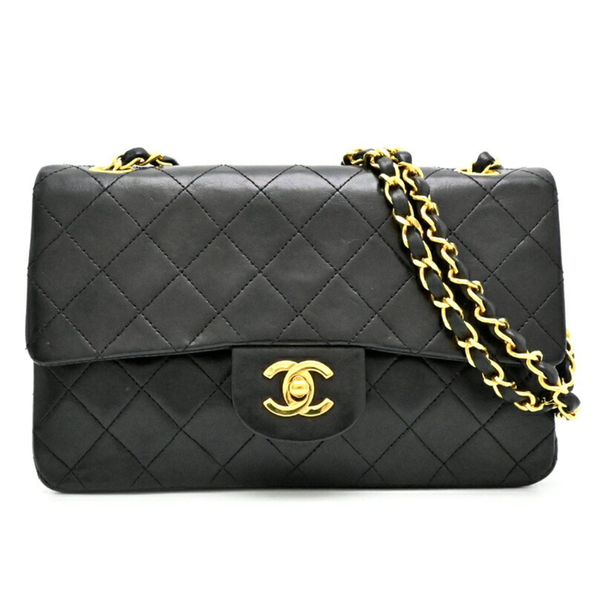 Chanel Matelasse 23 Women's Shoulder Bag Ao1113 Lambskin Black