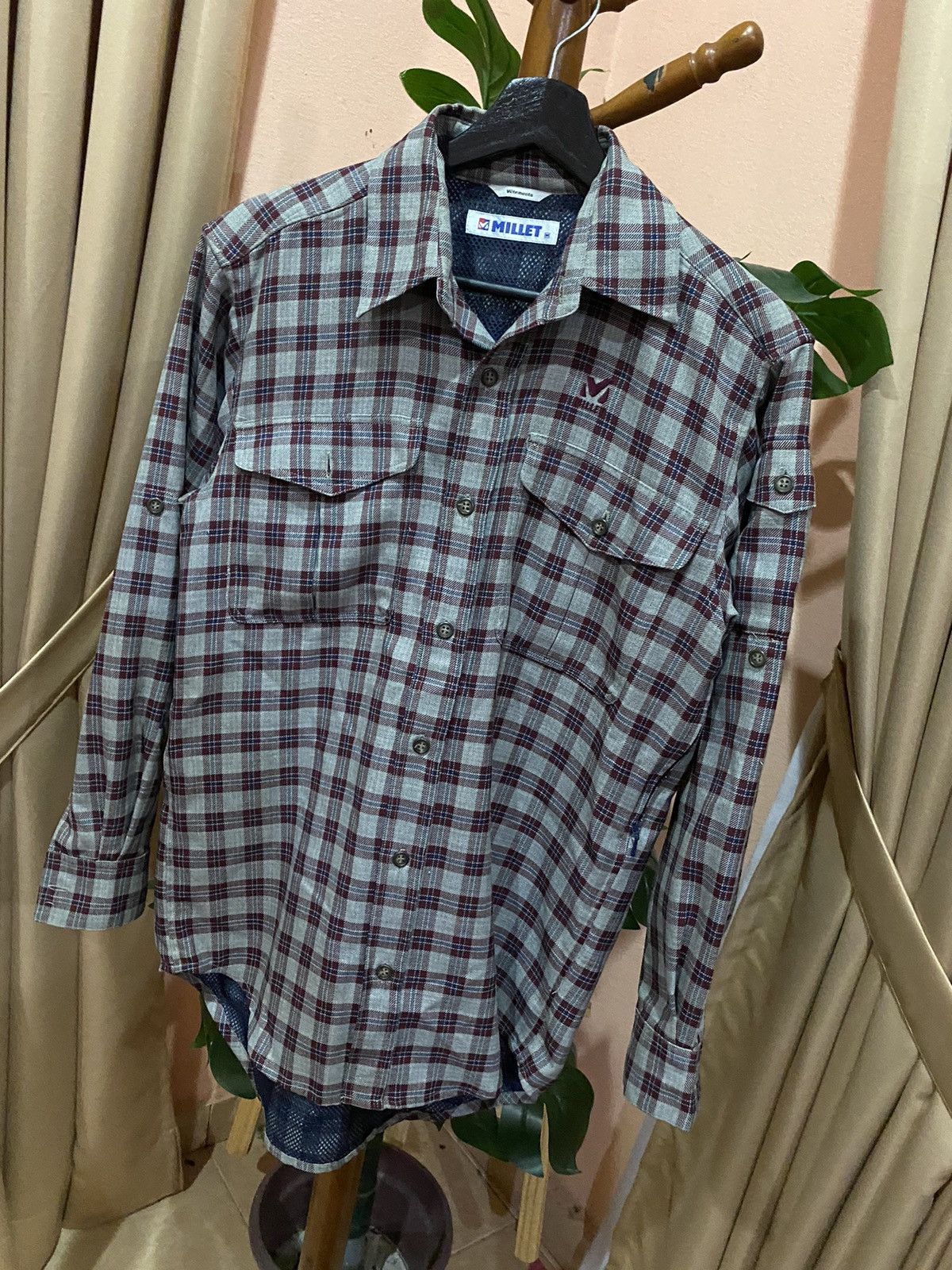 Vintage Vintage Millet Plaid Outdoor Shirt Breathable Lightweight Size US M / EU 48-50 / 2 - 2 Thumbnail