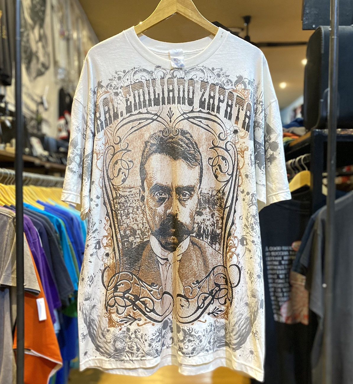 Vintage Shirt Tee Emiliano Zapata Salazar Mexican Revolution OVP AAA Size US XL / EU 56 / 4 - 1 Thumbnail