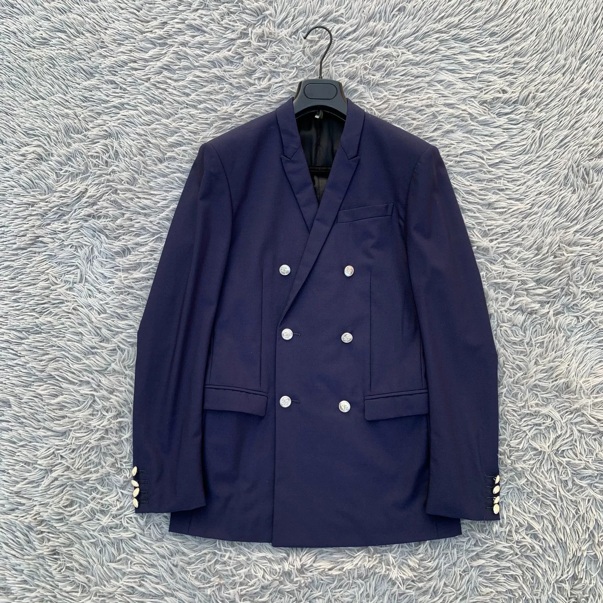Dior Dior Homme Navy Anchor Double-Breasted Suit Size US S / EU 44-46 / 1 - 1 Thumbnail