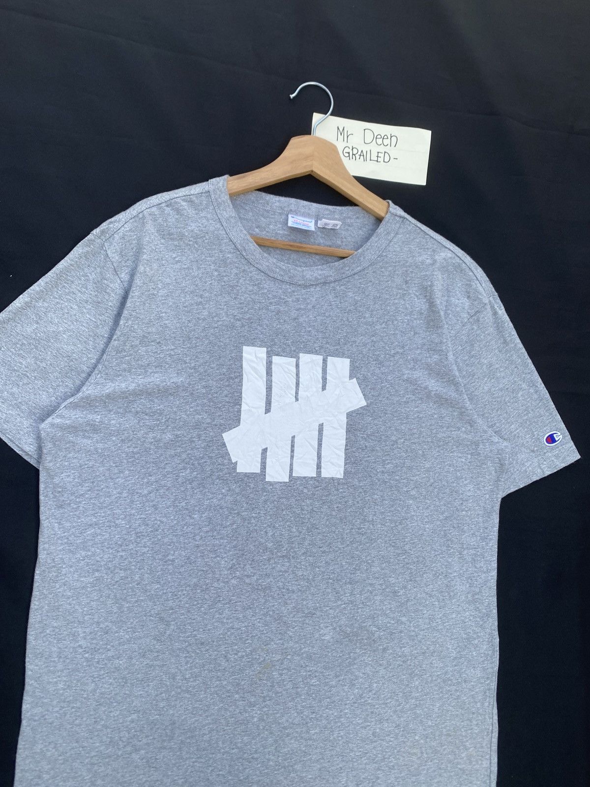 Undefeated Rare Vintage Champion x Undefeated Grey Tshirt Size US L / EU 52-54 / 3 - 6 Thumbnail