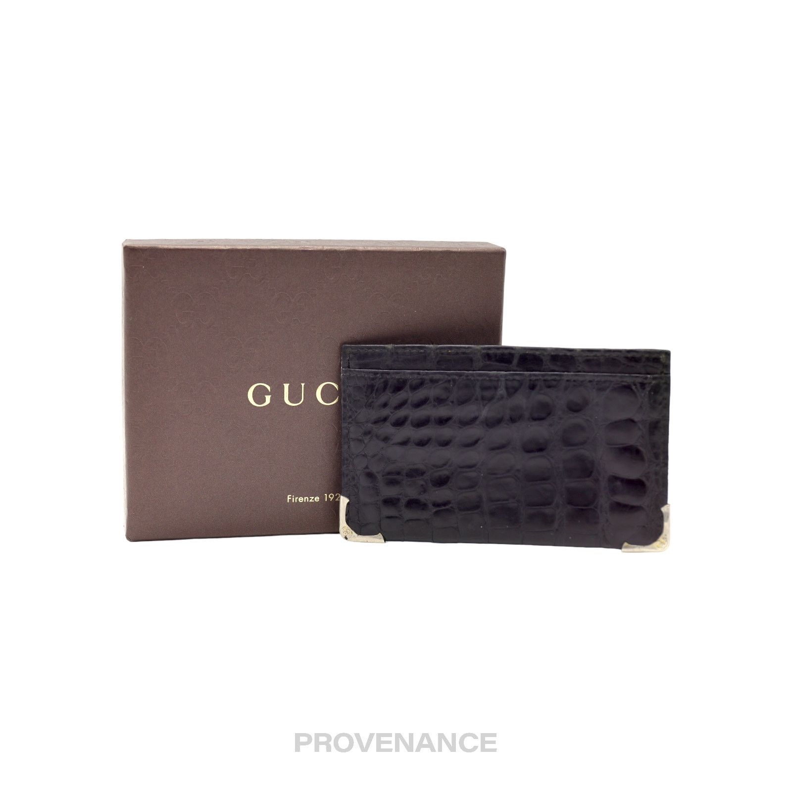 Gucci 🔴 Gucci Card Holder Wallet - Crocodile Leather Size ONE SIZE - 1 Thumbnail