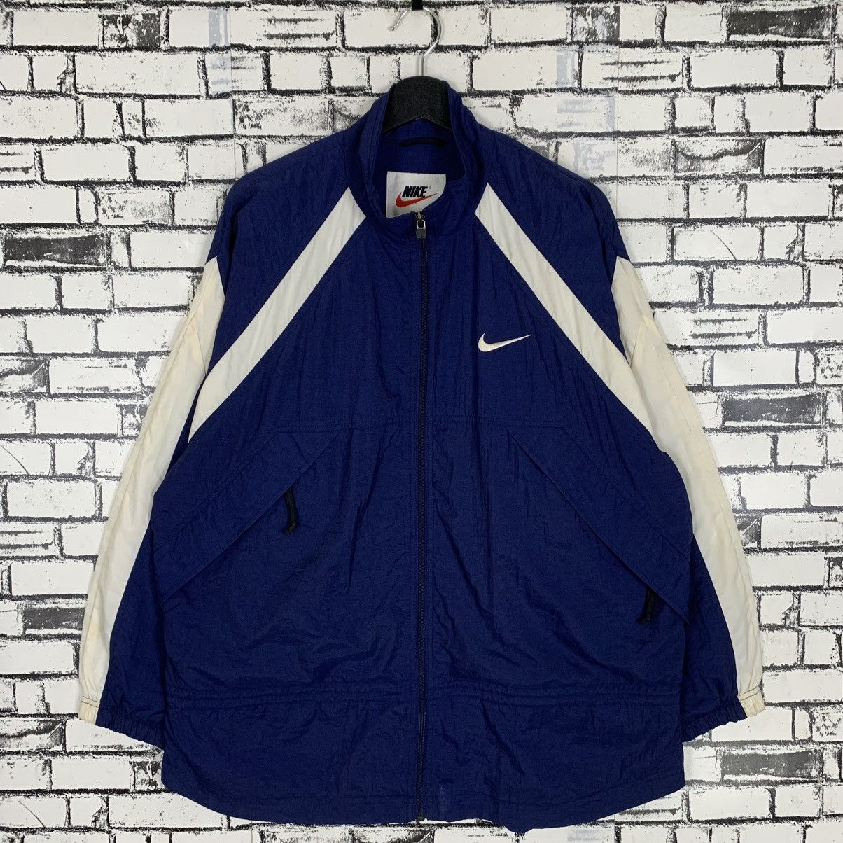 Vintage 90s Nike Swoosh Small Logo Windbreaker Nike Zipper