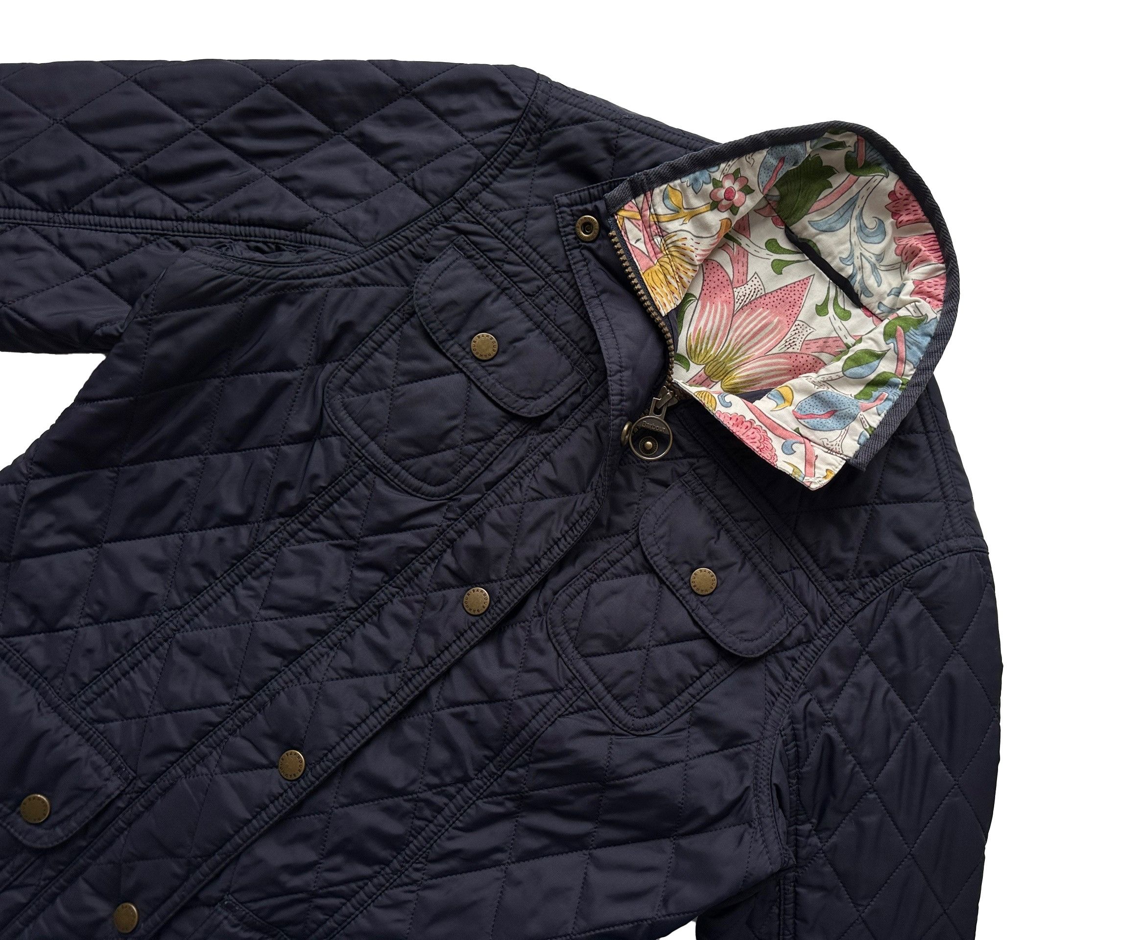 Barbour Barbour x Morris & Co navy utility quilt jacket Size M / US 6-8 / IT 42-44 - 3 Thumbnail