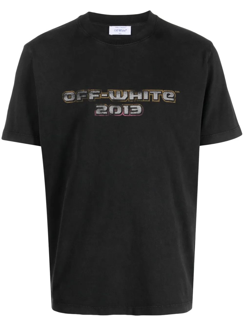 Off-White o1y0325 Logo Crewneck T-Shirt in Black Size US S / EU 44-46 / 1 - 1 Thumbnail