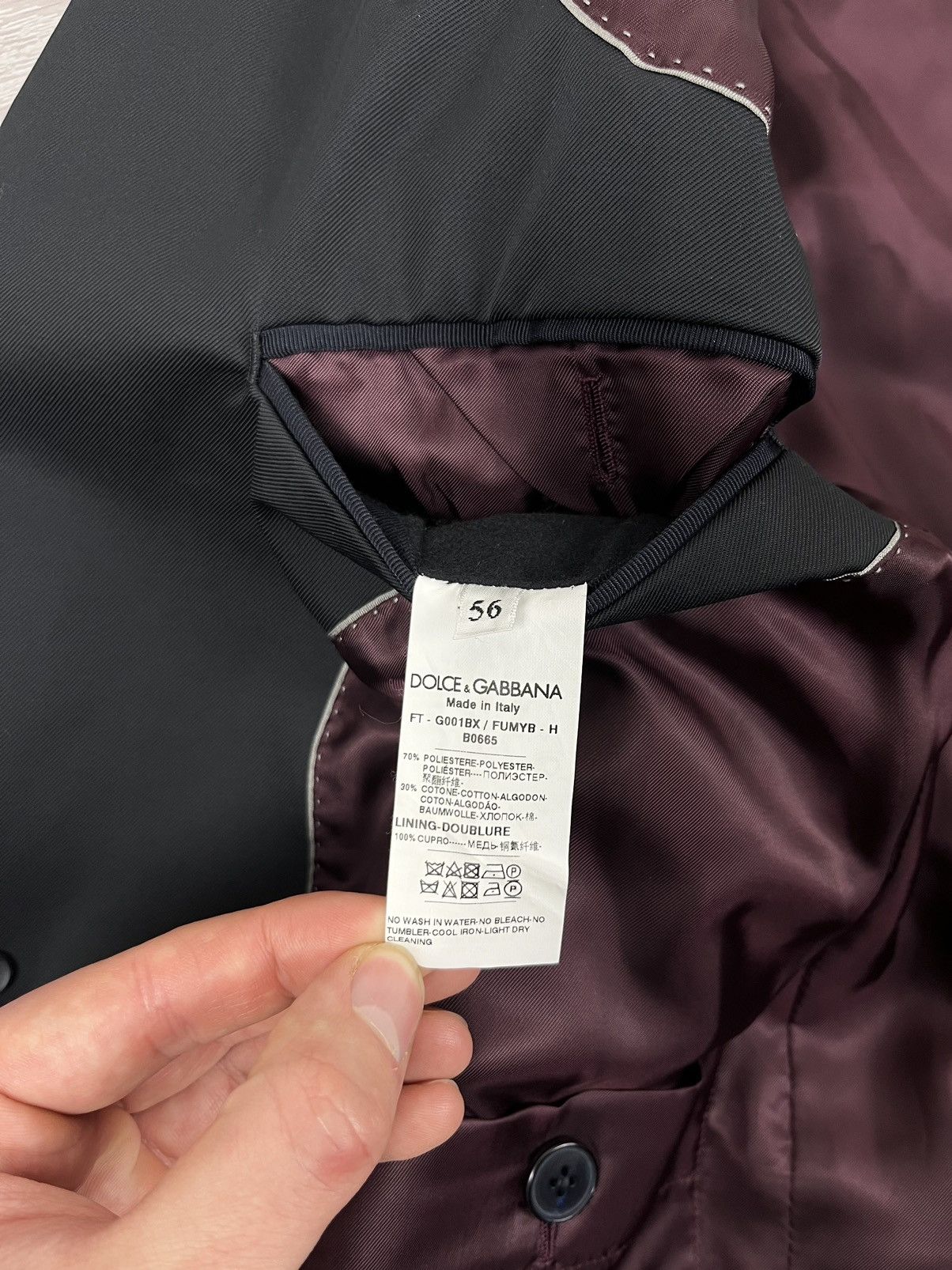 Dolce & Gabbana Dolce Gabbana Alta Sartoria Mens Classic Three Buttons Coat Size US L / EU 52-54 / 3 - 17 Thumbnail