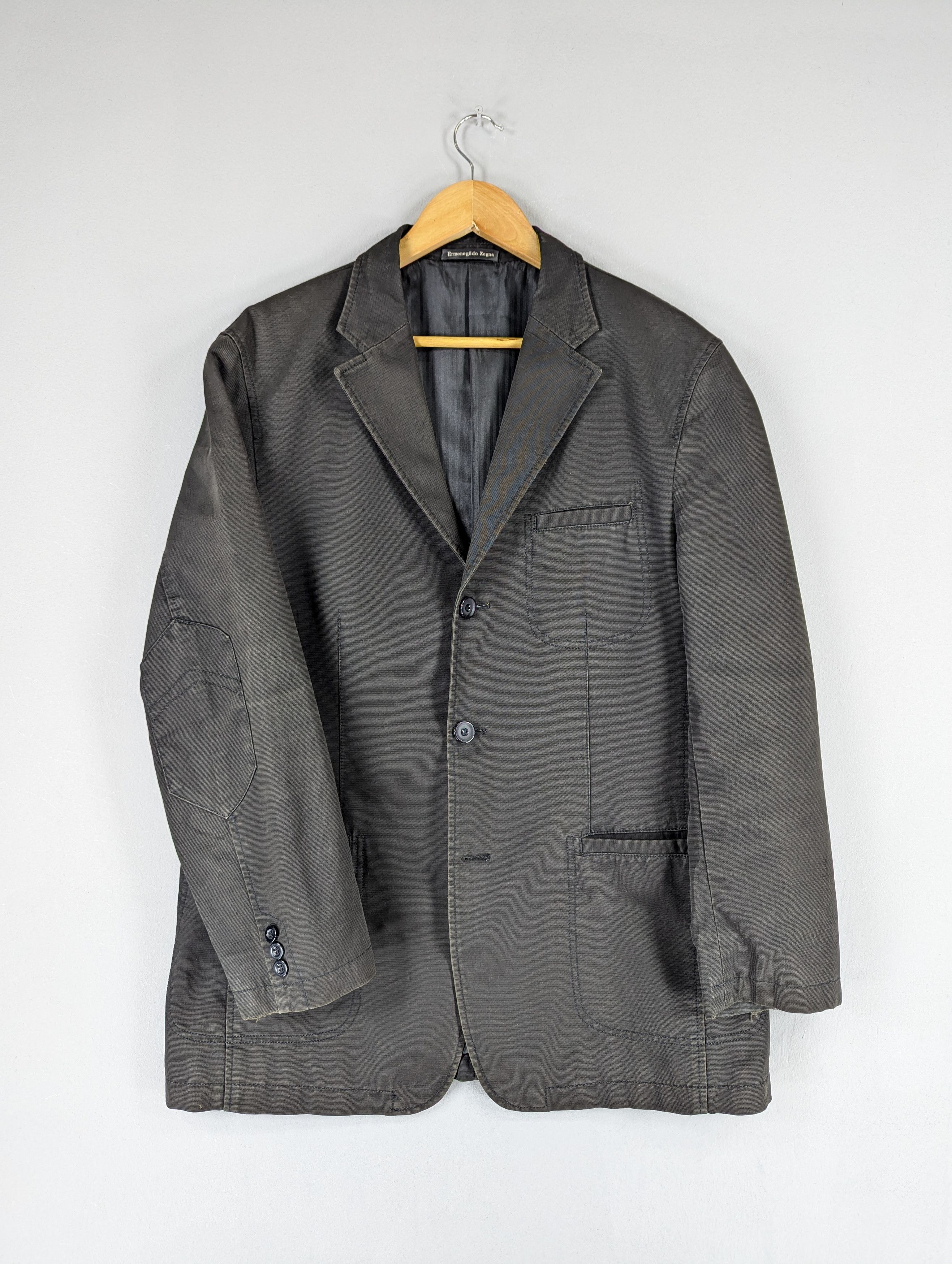 Ermenegildo Zegna Vintage Ermenegildo Zegna Paris Distressed Blazer Jacket Size US L / EU 52-54 / 3 - 1 Thumbnail