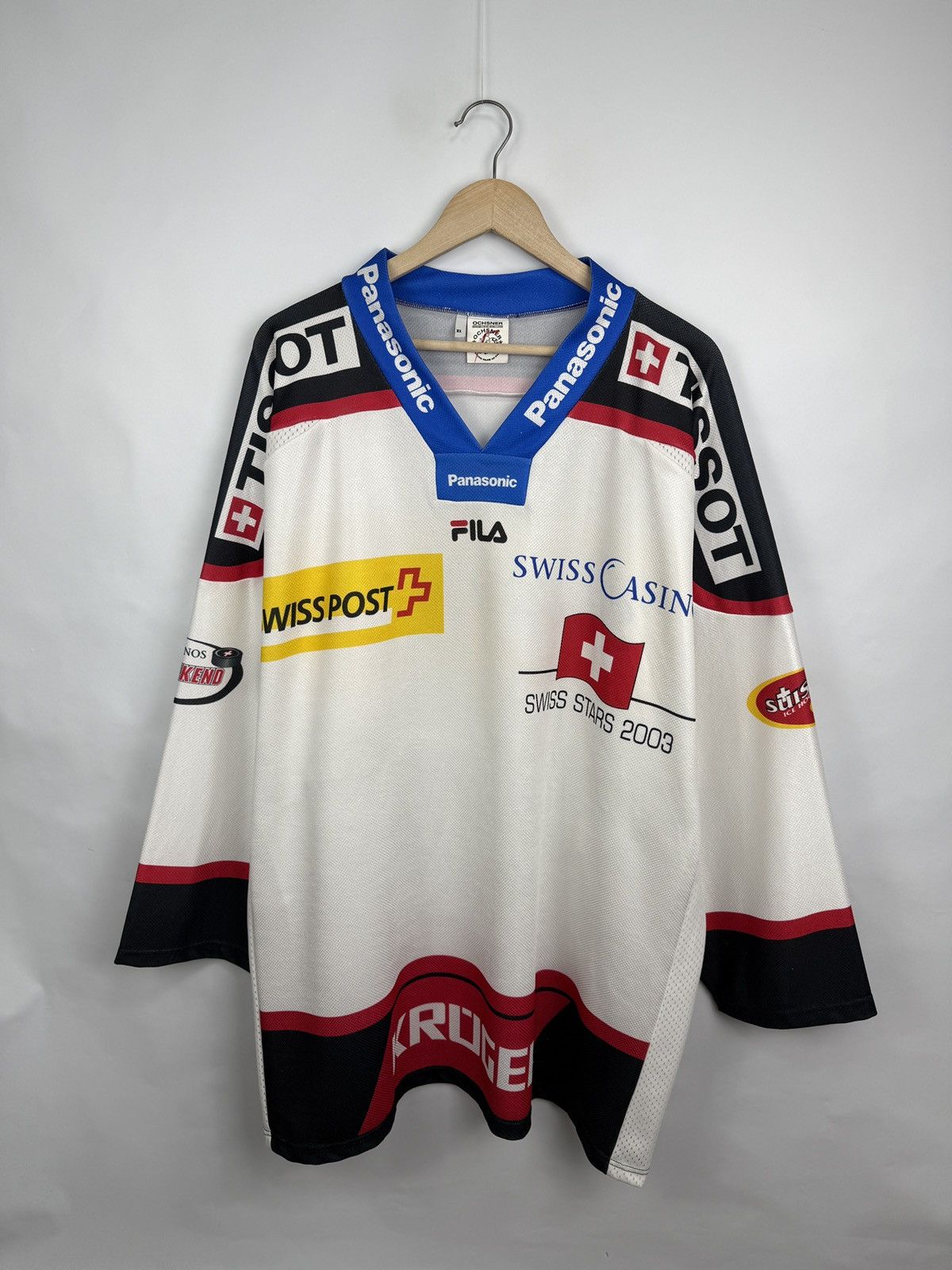 Fila 🇨🇭Vintage 2003 Fila Swiss Stars Hockey Jersey Tissot Skoda Size US XL / EU 56 / 4 - 3 Thumbnail