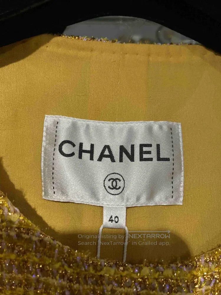 Chanel Chanel 23c Monte Carlo gold glitter tweed coat Size S / US 4 / IT 40 - 5 Thumbnail