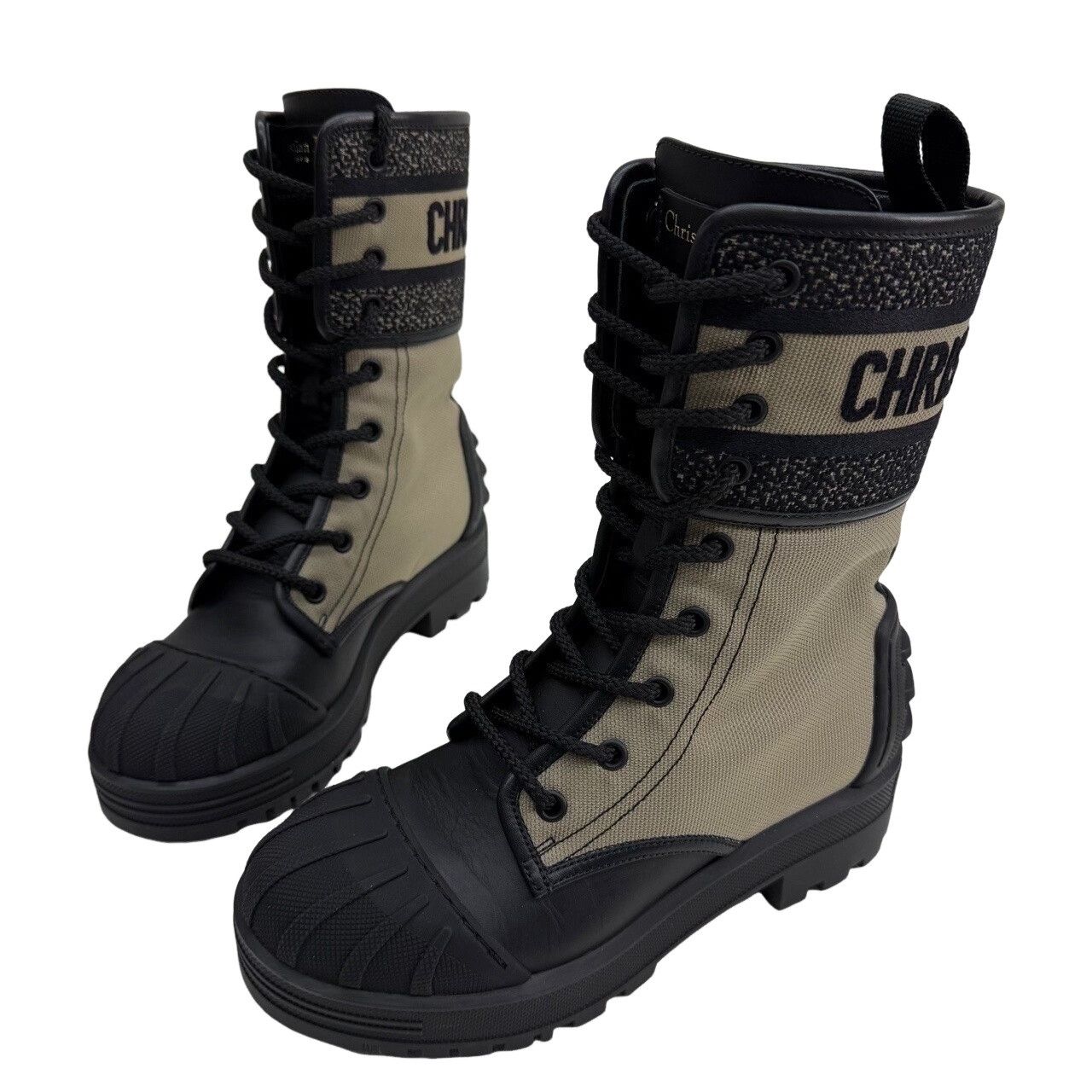 Dior Dior D-Major Canvas and Leather Boots Size 35 Size US 5 / IT 35 - 1 Thumbnail