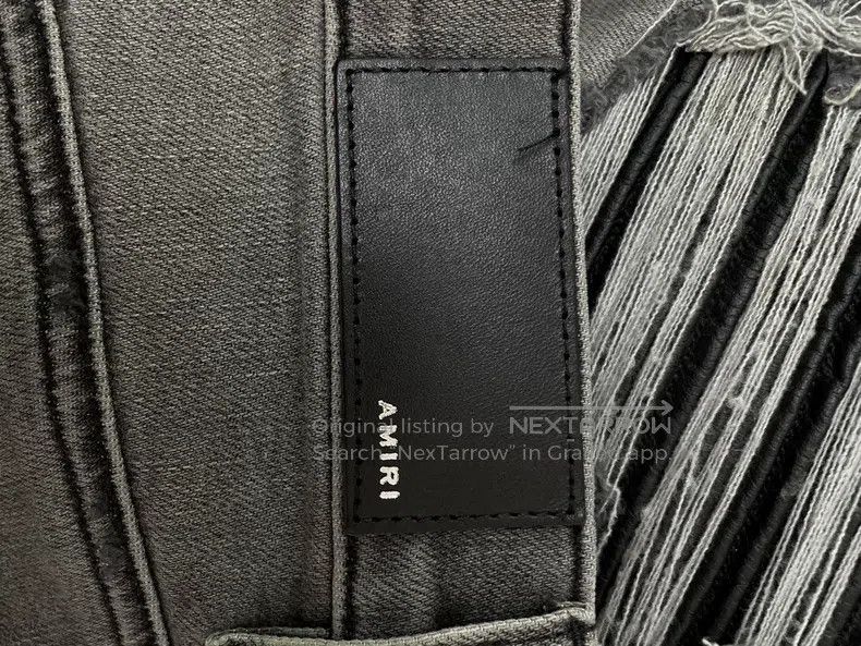 Amiri Amiri Size 31 Old mx1 gray split leather jeans Size US 31 - 5 Thumbnail