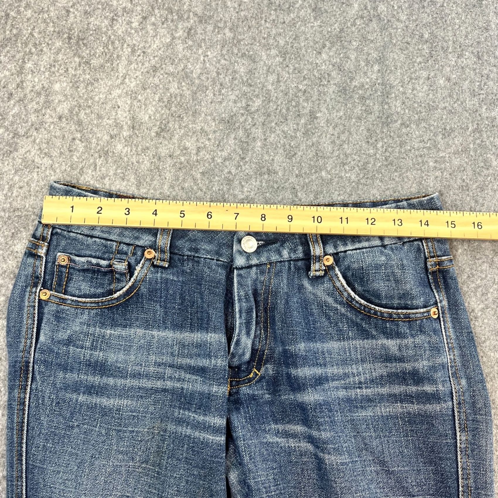 7 For All Mankind 7 For All Mankind Jeans Bootcut 29 30 UK 10 Blue Low Rise A Pocket Womens Boyfull? Size 32" / US 10 / IT 46 - 7 Thumbnail