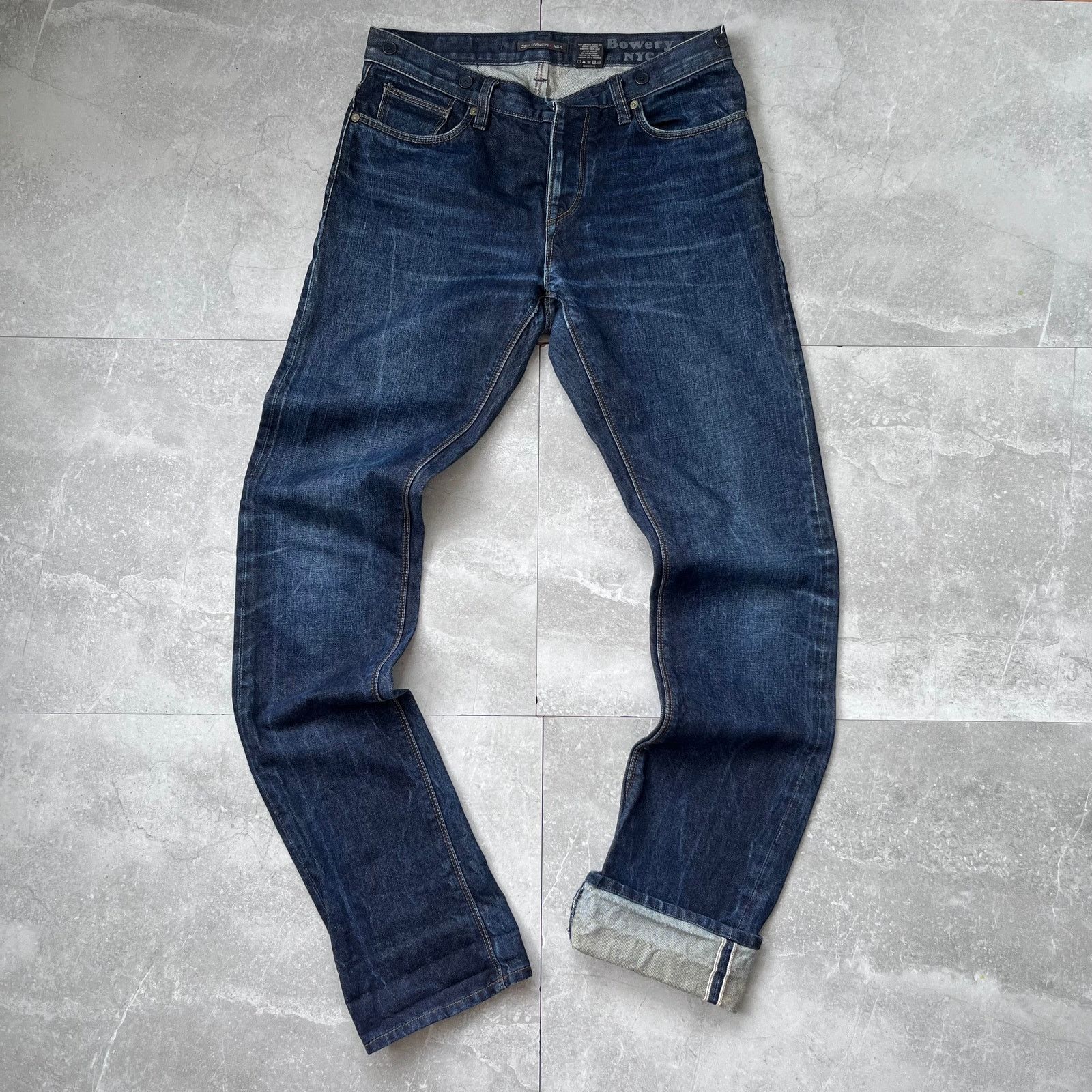 John Varvatos John Varvatos Bowery NYC Jeans 30 Dark indigo Selvedge Denim Size US 30 / EU 46 - 1 Thumbnail