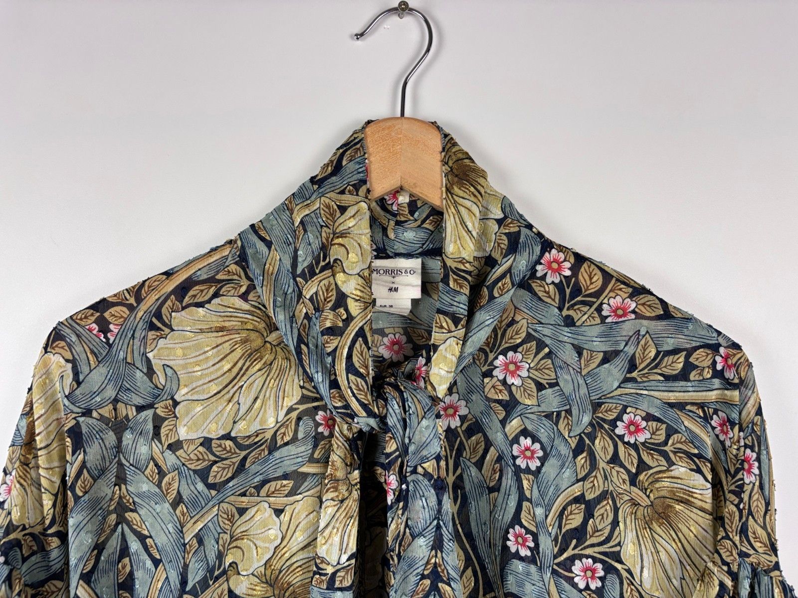 H&M Morris & Co x H&M Floral Chiffon Blouse Multicolor US 6 Size M / US 6-8 / IT 42-44 - 2 Thumbnail