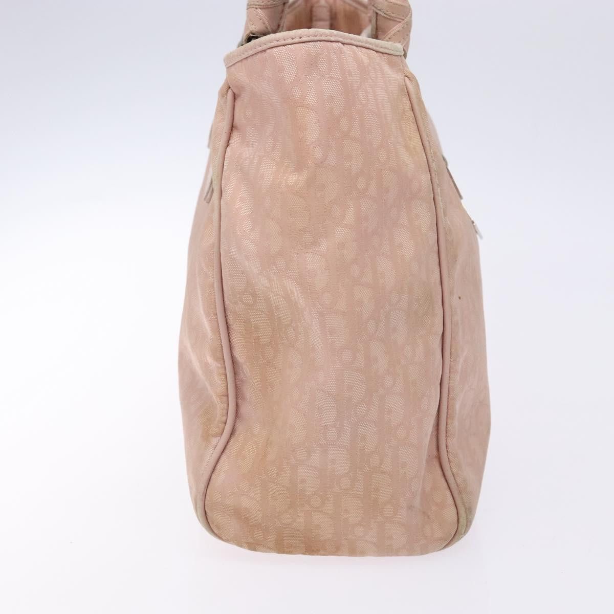 Dior DIOR Trotter Canvas Tote Bag Pink Silver Size ONE SIZE - 4 Thumbnail