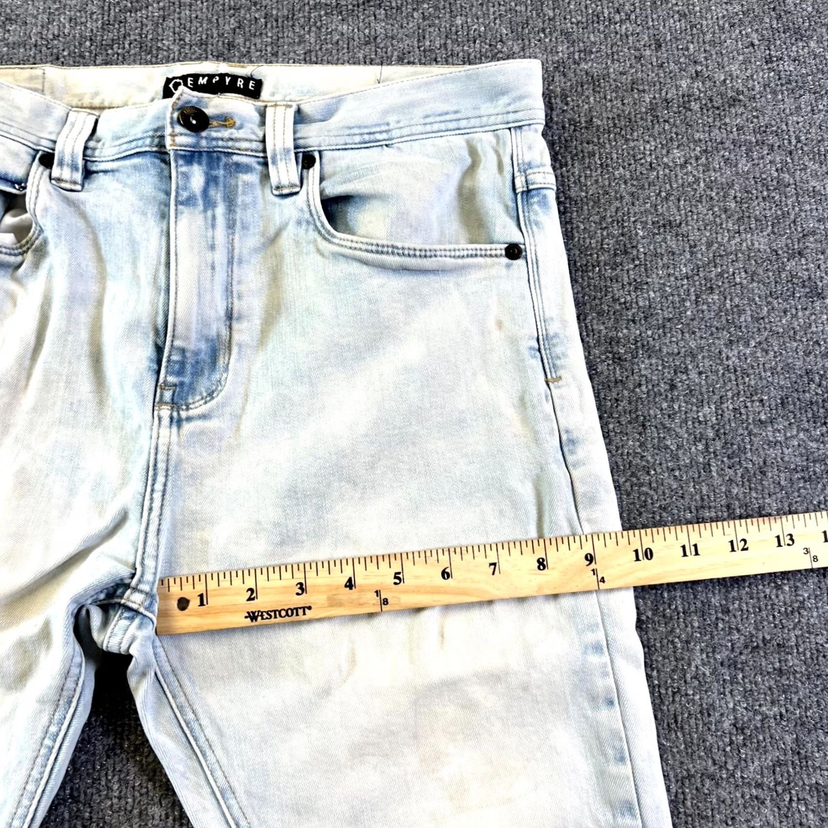Empyre Empyre Verge Jeans Mens 32 Light Blue Denim Cotton Stretch Skinny Leg Streetwear Jeans Size US 32 / EU 48 - 5 Thumbnail